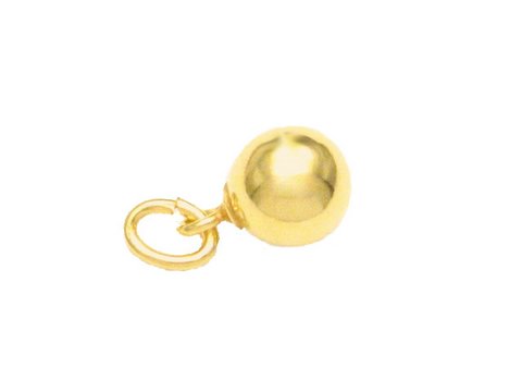 Anhänger mit Doublé Gold Auflage in Kugelform, Hersteller Juwelier Harnisch, zartes Design, eleganter Schmuck für vielseitige Tragemöglichkeiten.