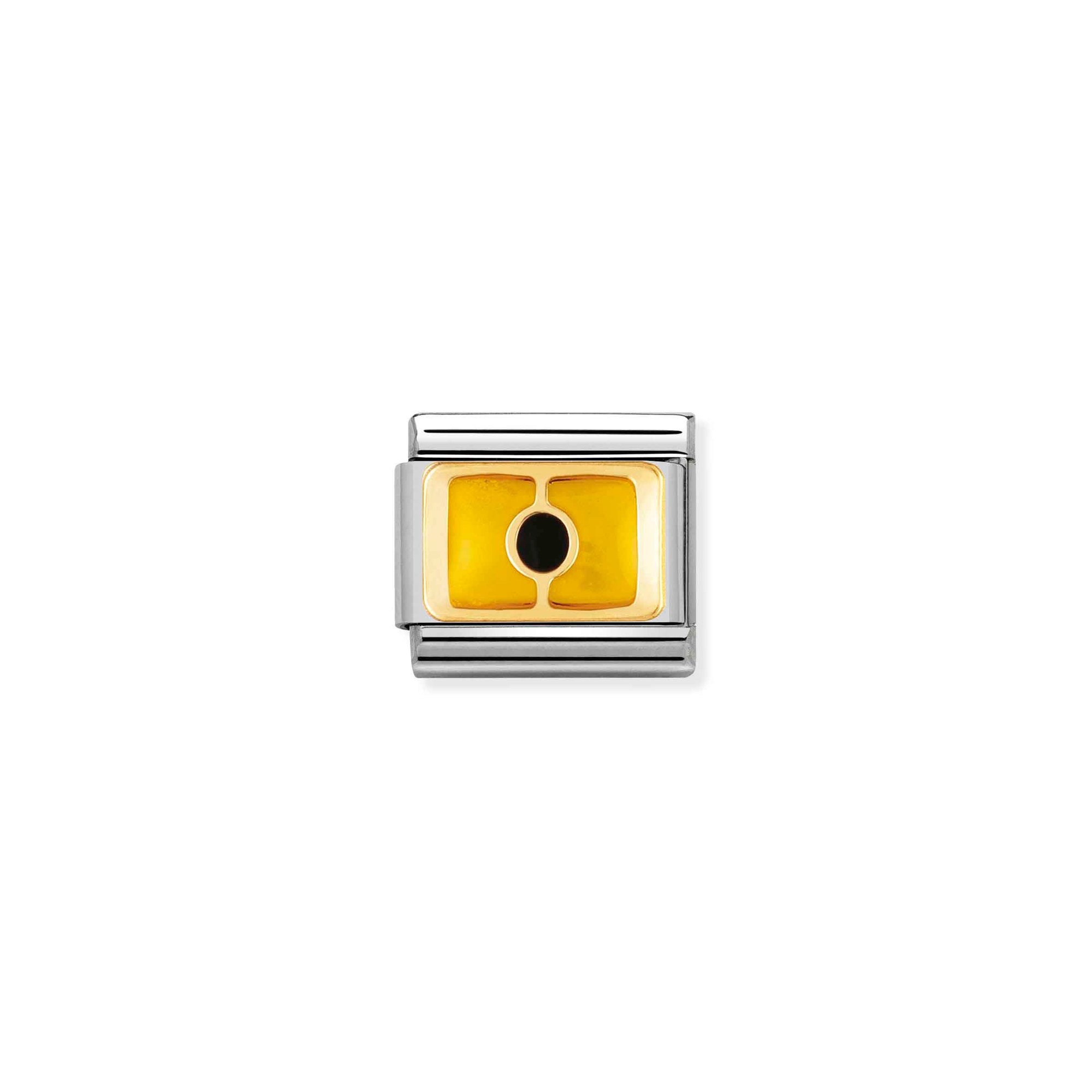 Nomination Composable Classic Charm Flaggenalphabet I - Edelstahl, Gold 750 Gelbgold, Emaille