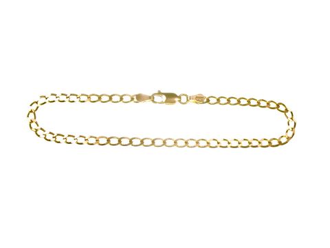 Panzer Armband aus Gold 585 mit einer Länge von 19 cm und einer Gliedergröße von 3,1 x 1,4 mm, hergestellt von Juwelier Harnisch, zeitloses Design, ideal für jeden Anlass.