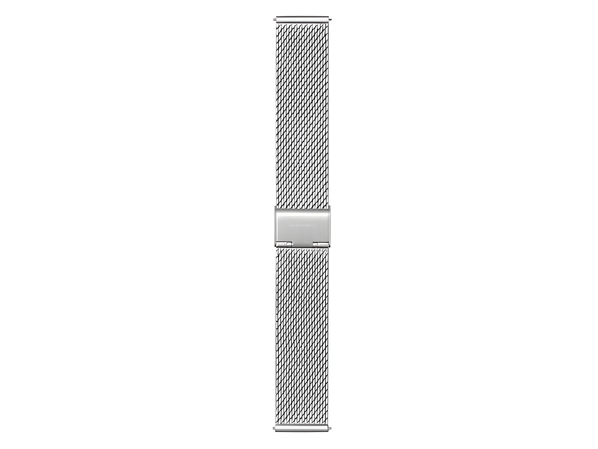 Milanaise Edelstahl Uhrenarmband FMM.8920.STEM.4.K von Mondaine in Silber, 20 mm Breite, elegantes Design mit feiner Maschenstruktur, idealer Ersatz für verschiedene Mondaine Uhren.