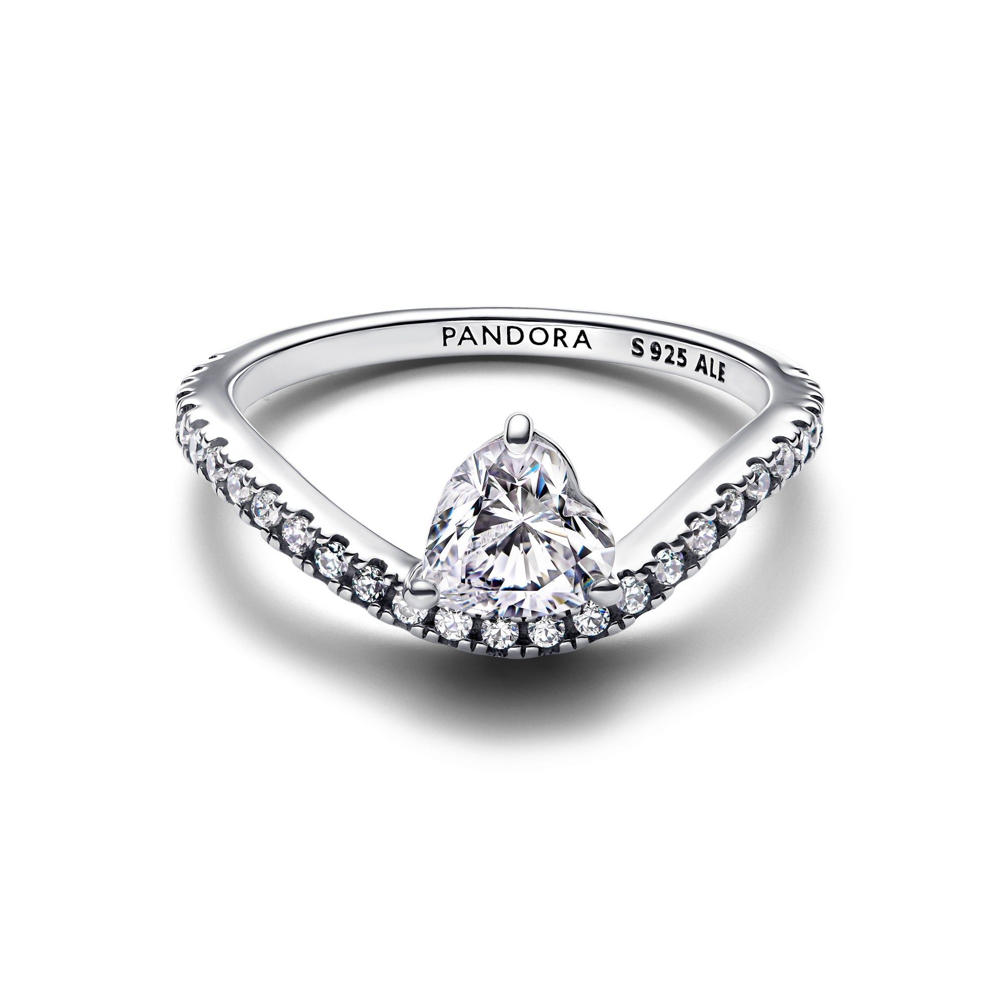 Pandora Wellenherz Silber Ring & Zirkonia – Ansicht 2