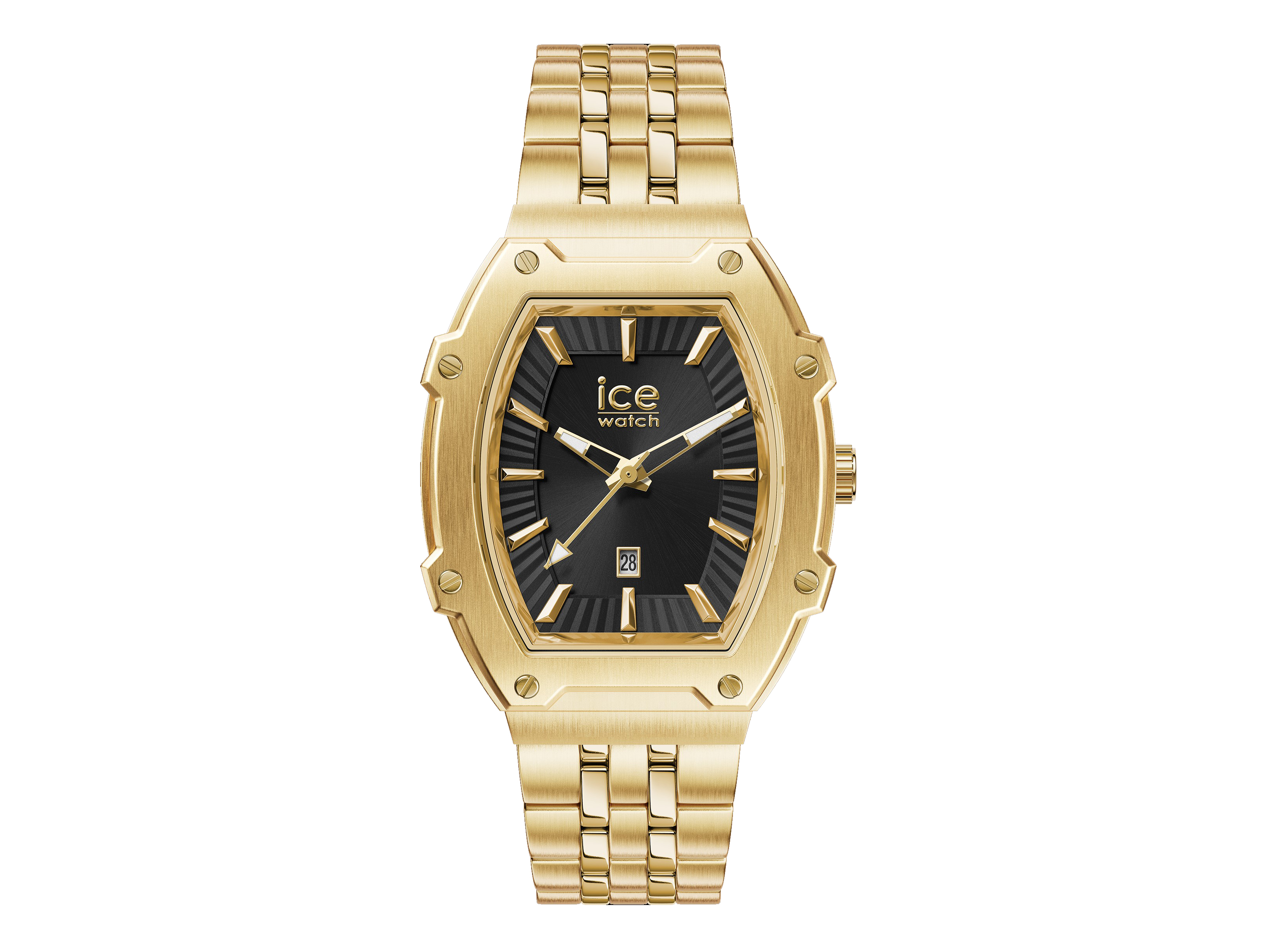 Ice Watch 024551 ICE boliday Uhr in Gold und Schwarz, Modelle für Damen mit elegantem Design, goldfarbenem Armband und schwarzem Zifferblatt. Neuheiten von Hersteller Pandora.