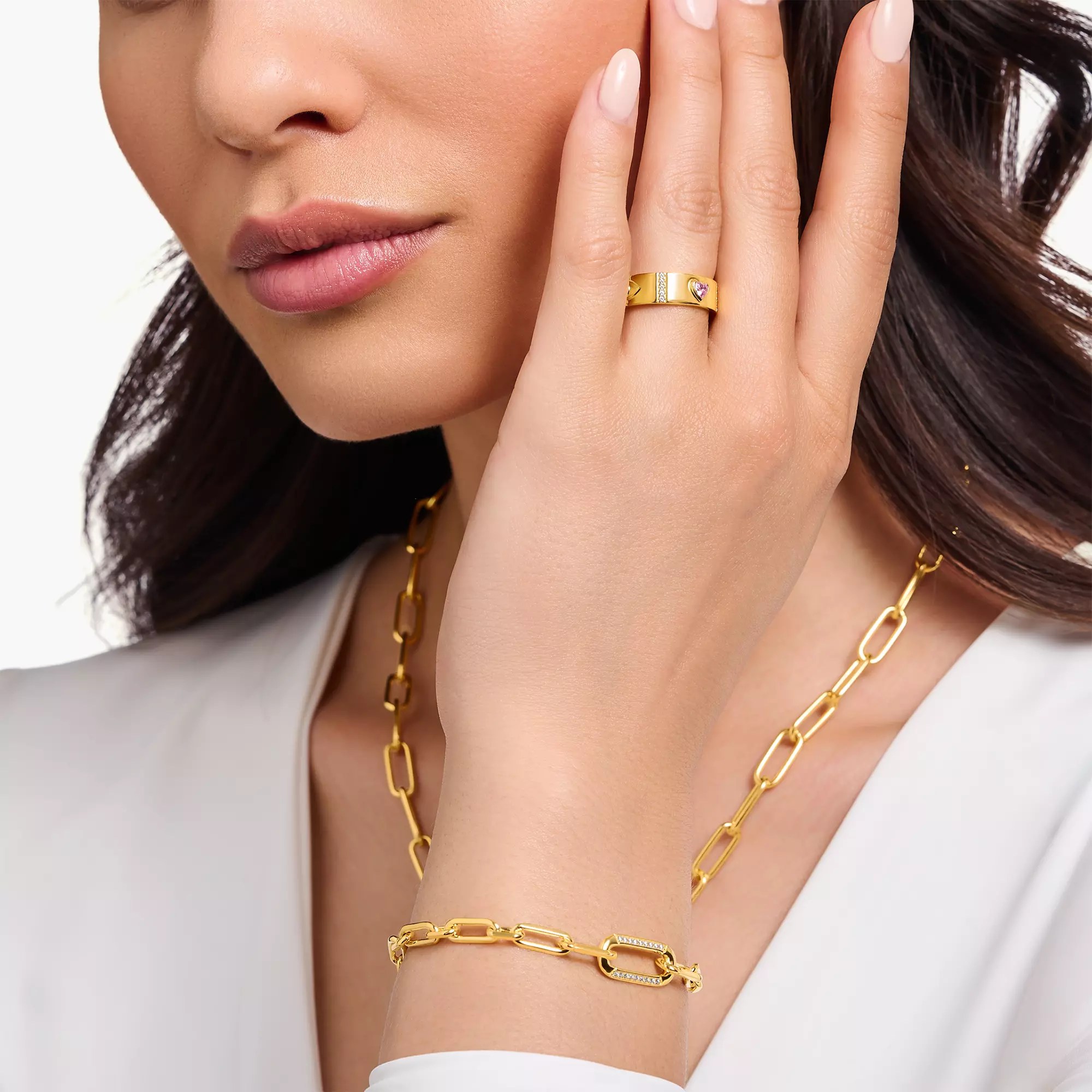 Thomas Sabo Ring - Silber verg. & synth. Korund & Zirkonia - bunt – Ansicht 3