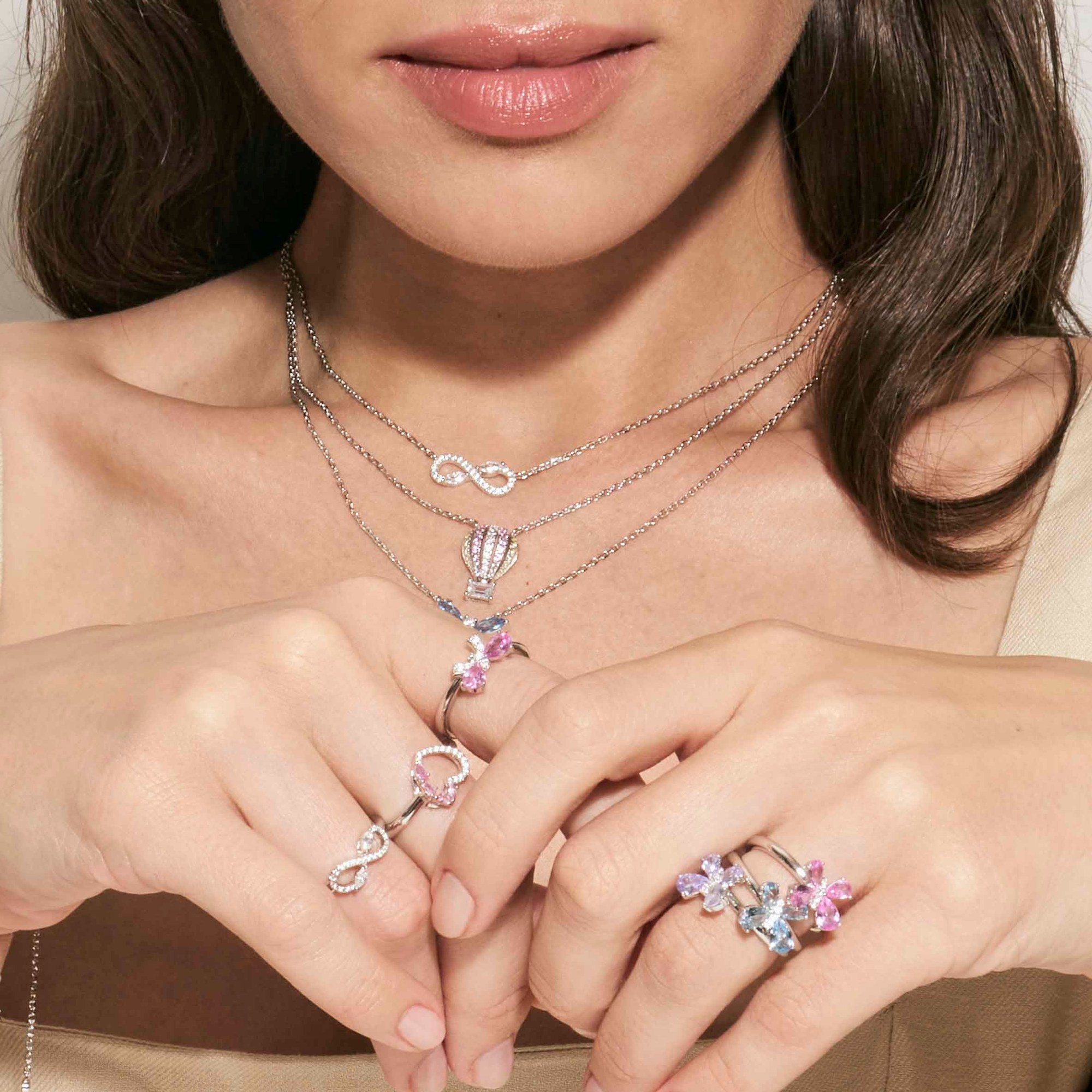 Nomination SHINE ME UP Ring aus Sterling Silber - Zirkonia - Herz - Weiß - Gr. 51-59 verstellbar – Ansicht 5