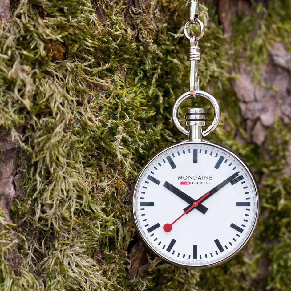 Mondaine Taschenuhr - Edelstahl poliert – Ansicht 5