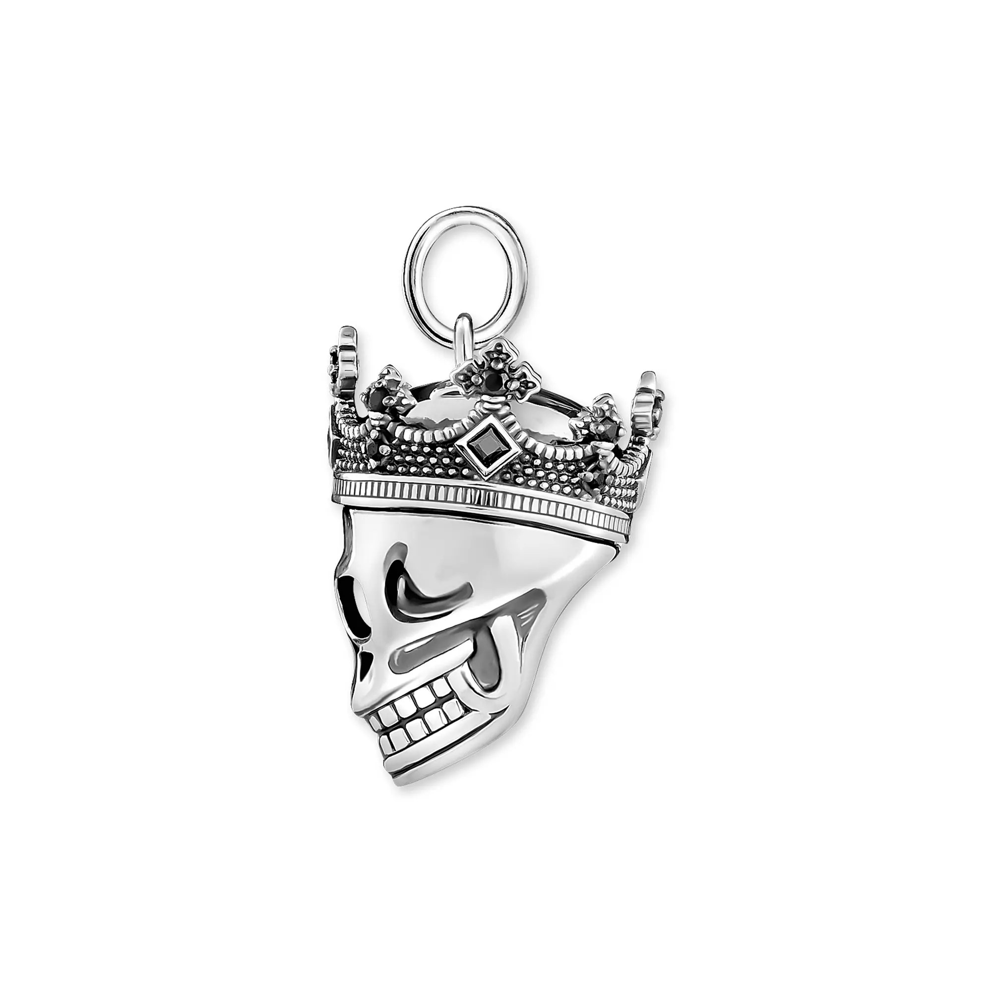 Thomas Sabo Anhänger - Totenkopf - Sterling Silber - Zirkonia - schwarz – Ansicht 3