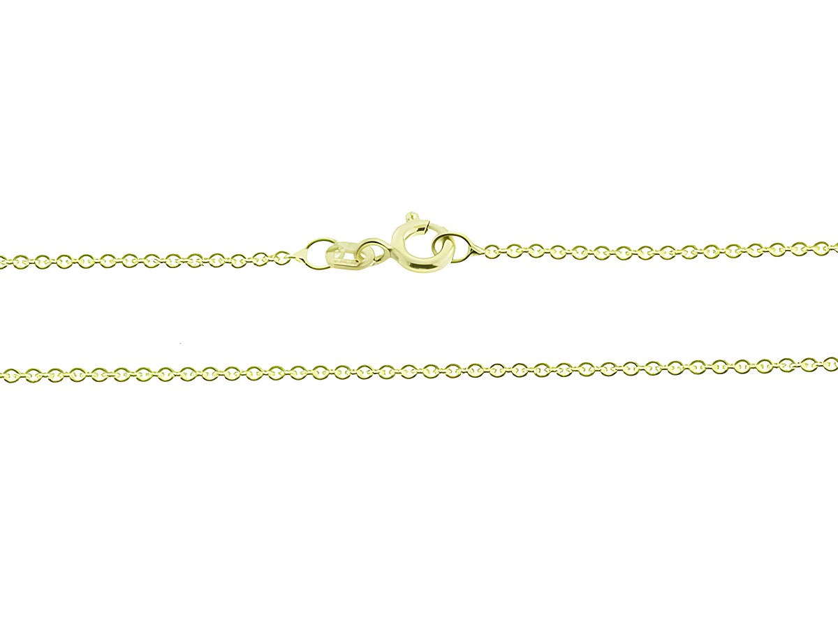 Kette Rundankerkette aus Silber 925 vergoldet mit einer Länge von 42,5 cm, fein verarbeitet, ideal für vielseitige Anwendungen, Hersteller Juwelier Harnisch.