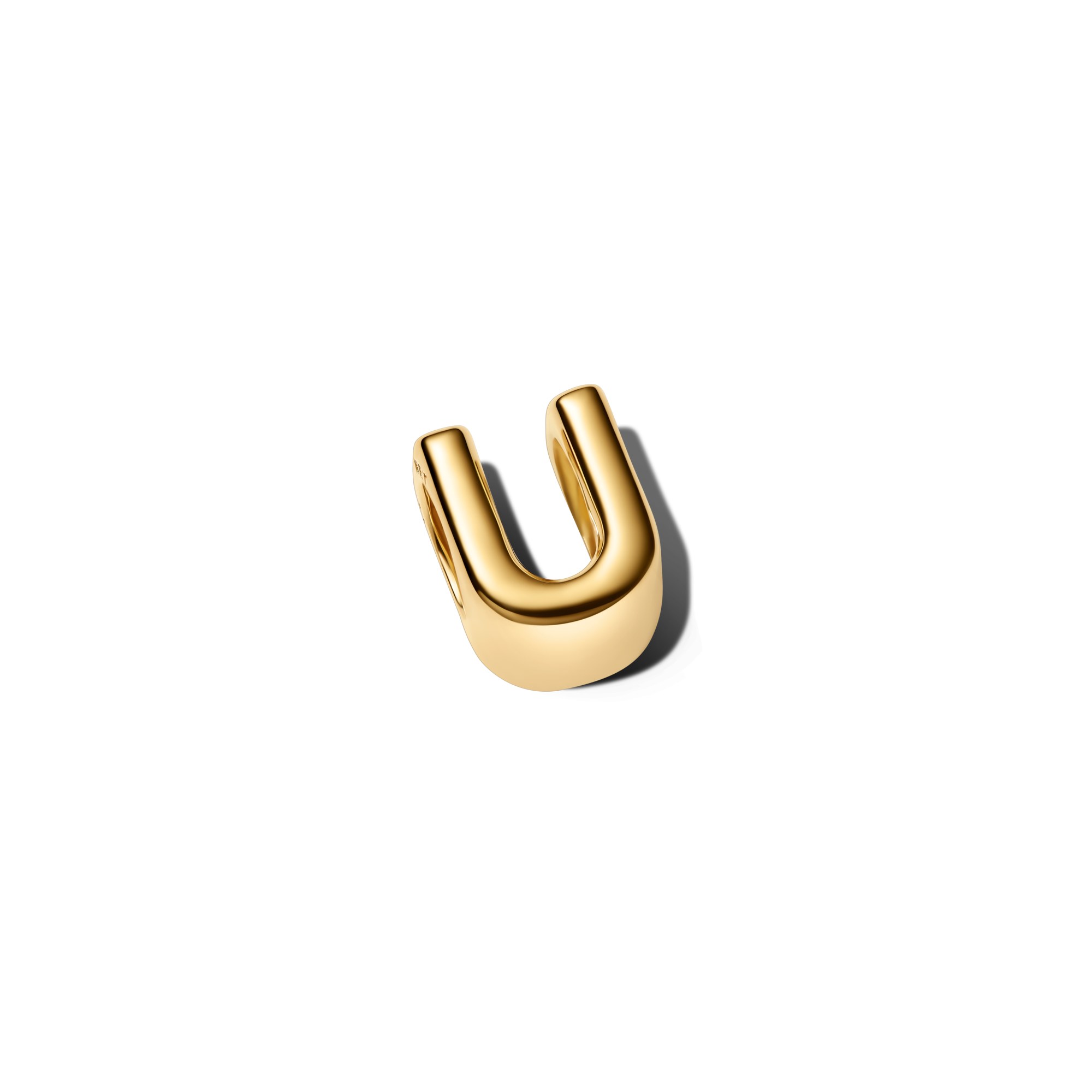 Pandora Buchstabe U - Alphabet - Mini Charm Gelbgold Vergoldung – Ansicht 3
