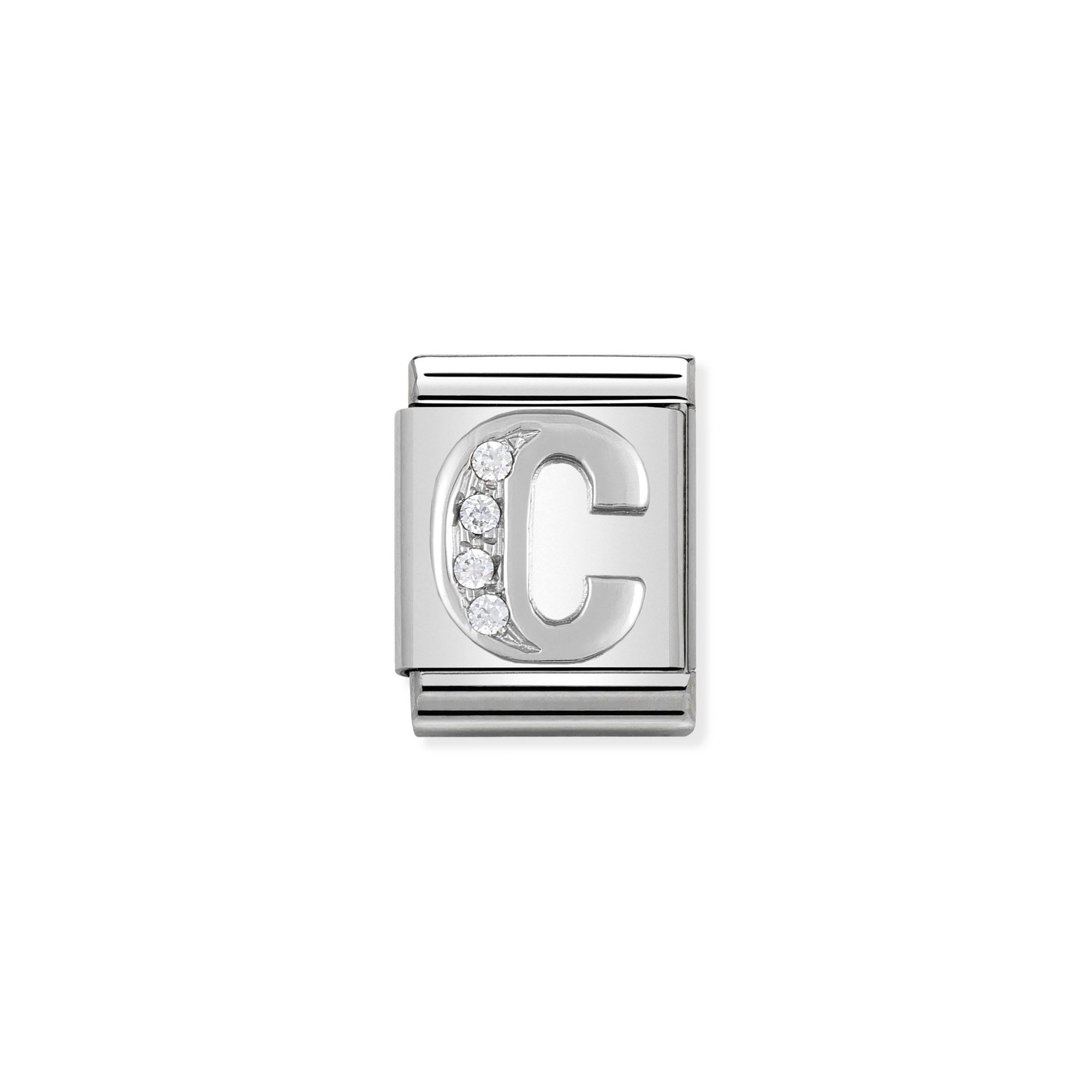 Nomination Composable Big Charm Buchstabe C - Silber 925, Zirkonia