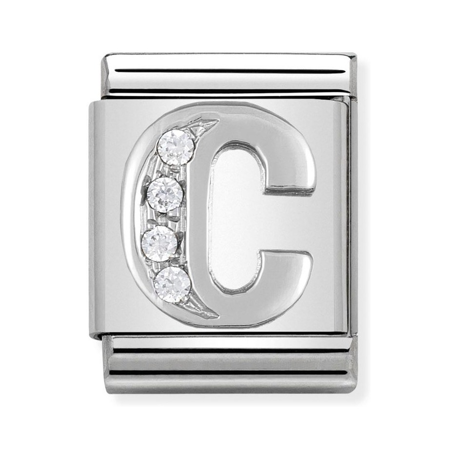 Nomination Composable Big Charm Buchstabe C - Silber 925, Zirkonia