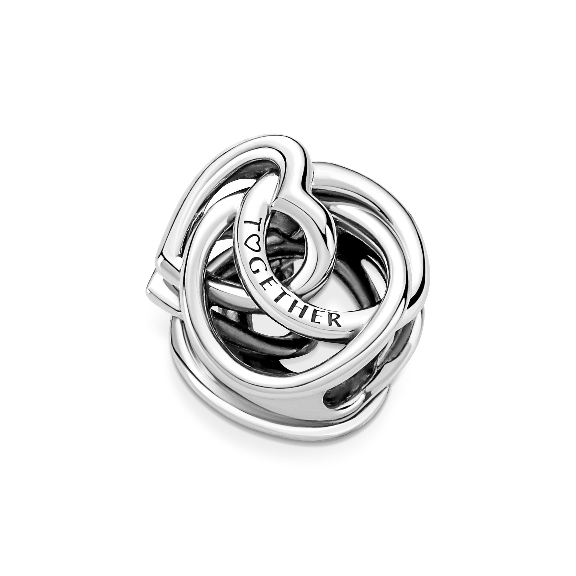 Pandora Familie Für Immer Verschlungenes Herz Charm - Sterling Silber Ansicht 4 – Ansicht 4
