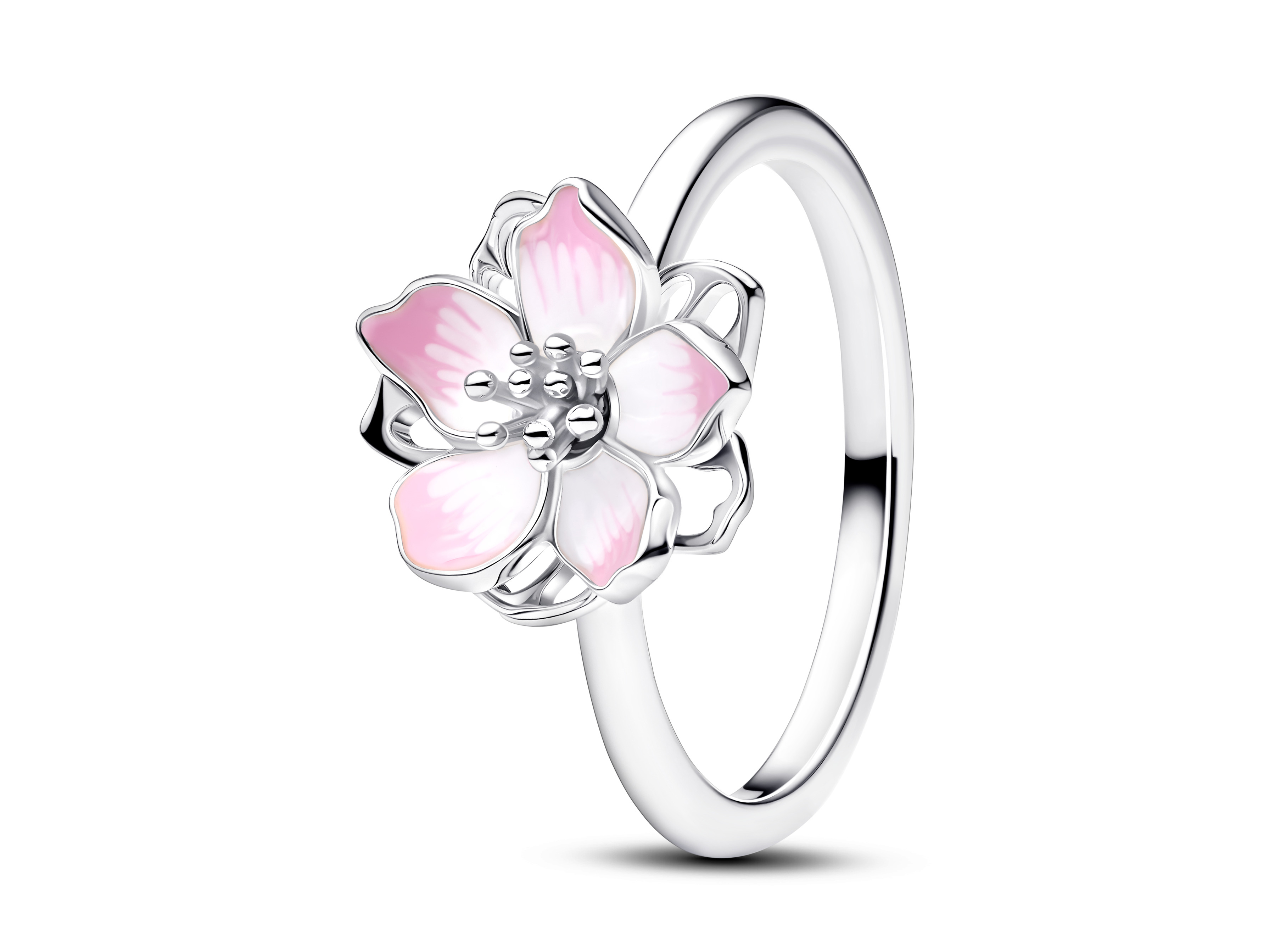 Pandora 194371C01-60 Kirschblüte Ring - Sterling Silber - Emaille - Gr. 60