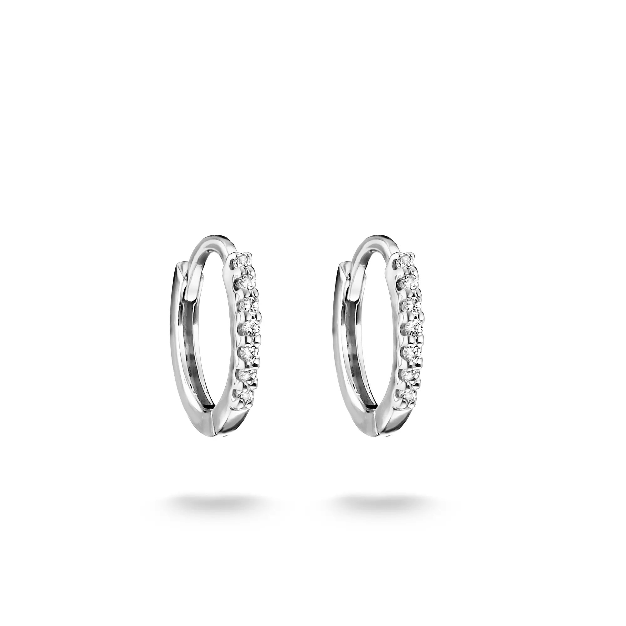 Thomas Sabo Creolen mit weißem Zirkonia – Silber – 10,5 mm hoch – Ansicht 2
