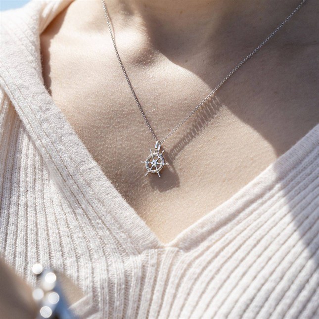 DUR Kette Steuerrad - Sterling Silber - 42cm – Ansicht 2