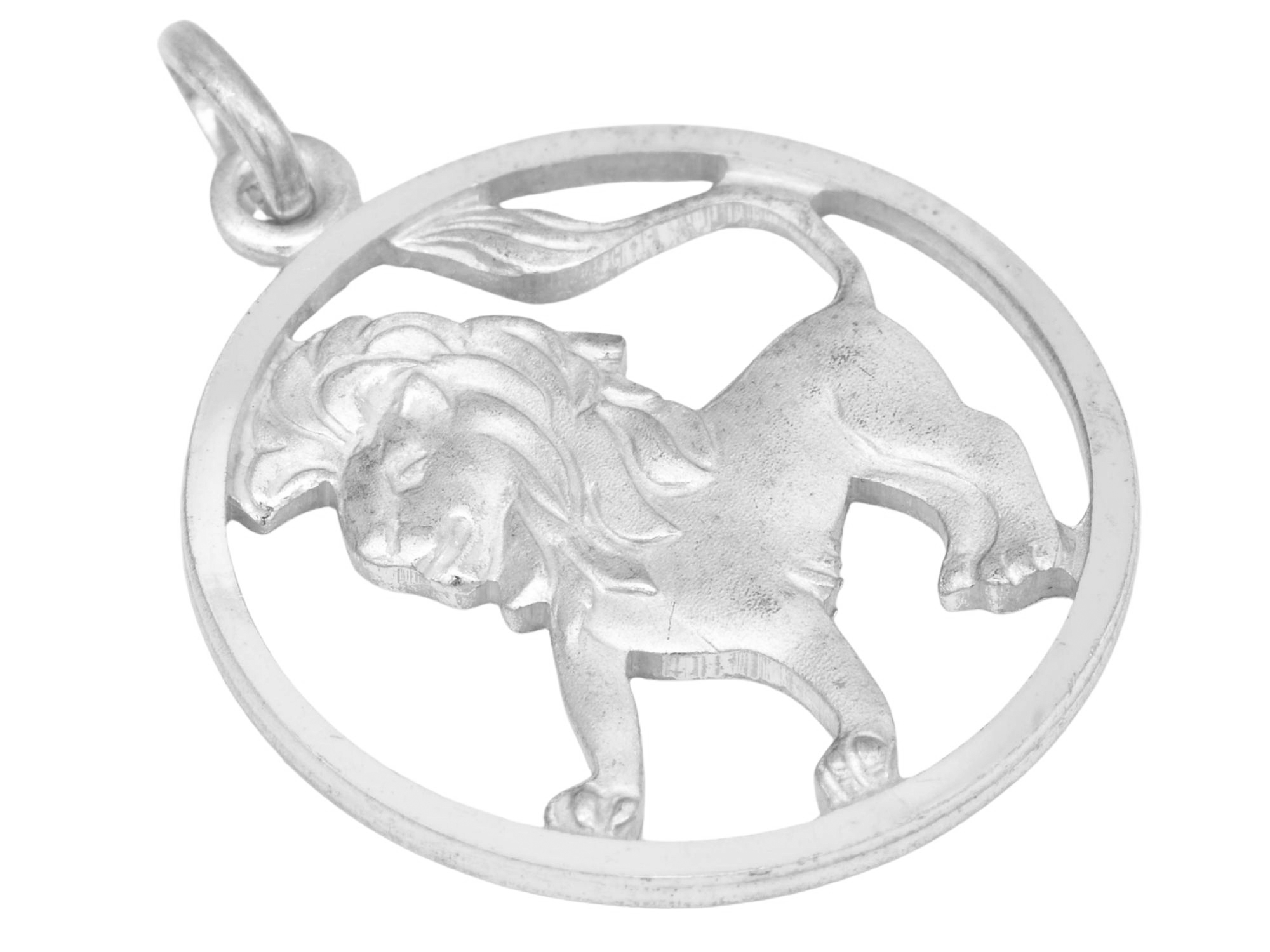 Anhänger Sternzeichen Löwe - Sterling Silber 925 - teilmattiert