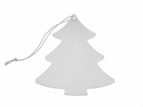 Baum Geschenk Anhänger Tannenbaum inklusive Gravur 5 Wörter Hersteller Juwelier Harnisch in schlichten Design ideal für Weihnachtsgeschenke.