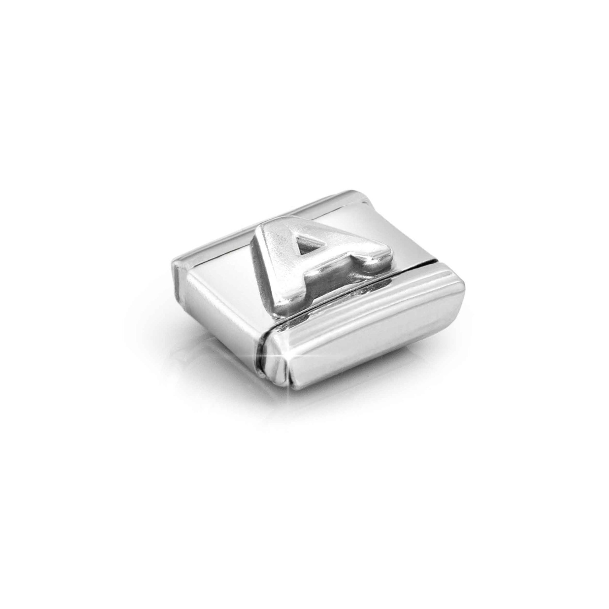 Nomination Composable Classic Charm Buchstabe A - Edelstahl, Sterling Silber oxidiert – Ansicht 4