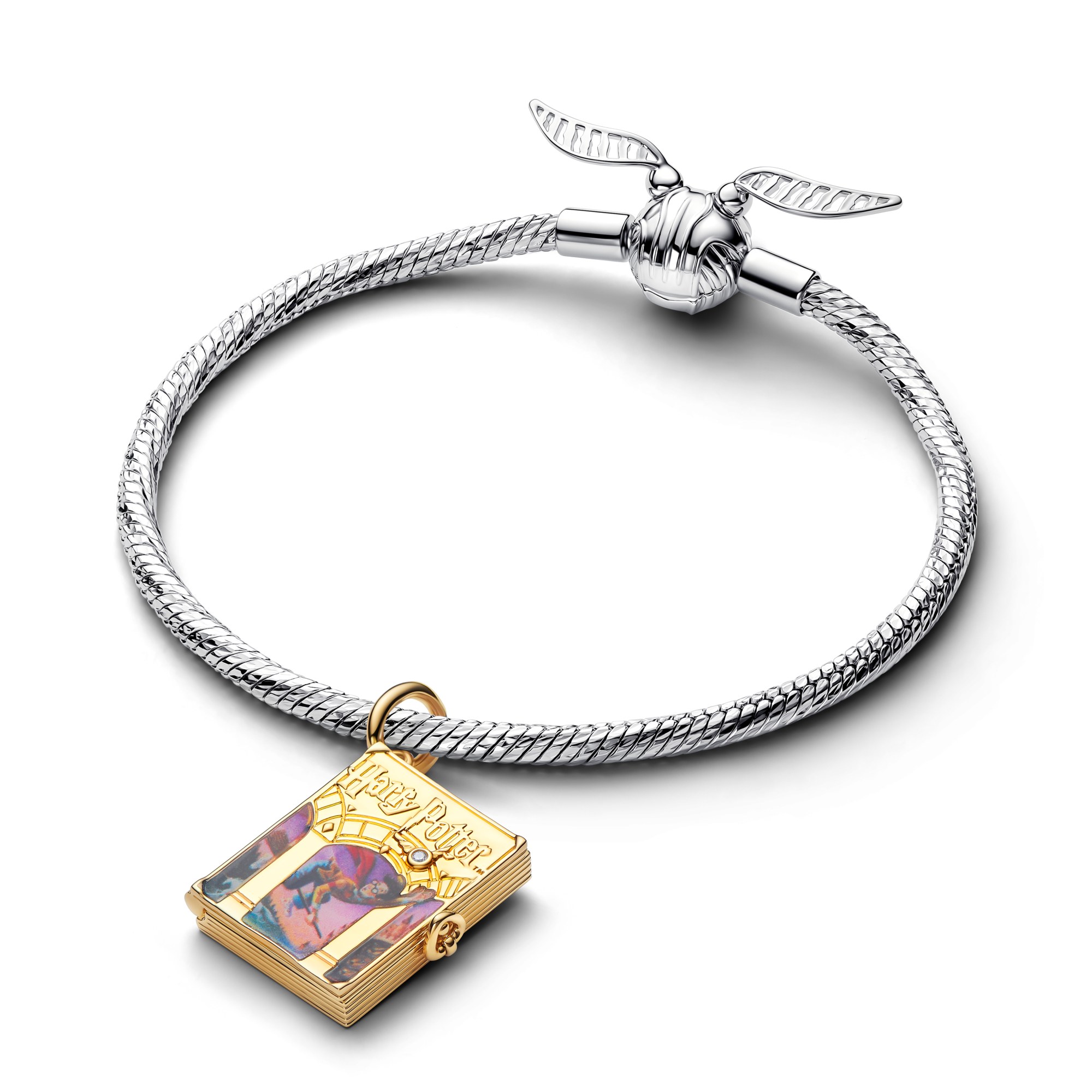 Pandora Harry Potter - Hänge-Charm Buch - Gelbgold Vergoldung – Ansicht 3