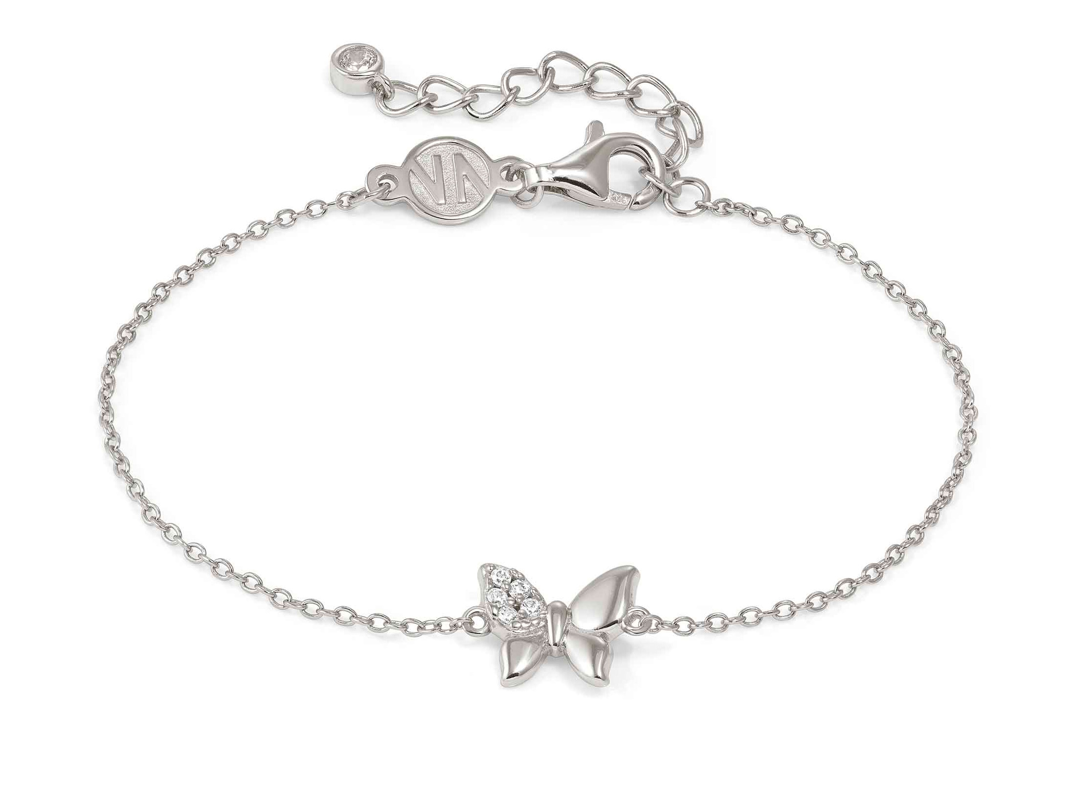 Sterling Silber Armband von Pandora mit einem Schmetterlingsmotiv und Zirkonia, verstellbare Länge von 16 bis 19 cm, elegant und modern, ideal für jeden Anlass.