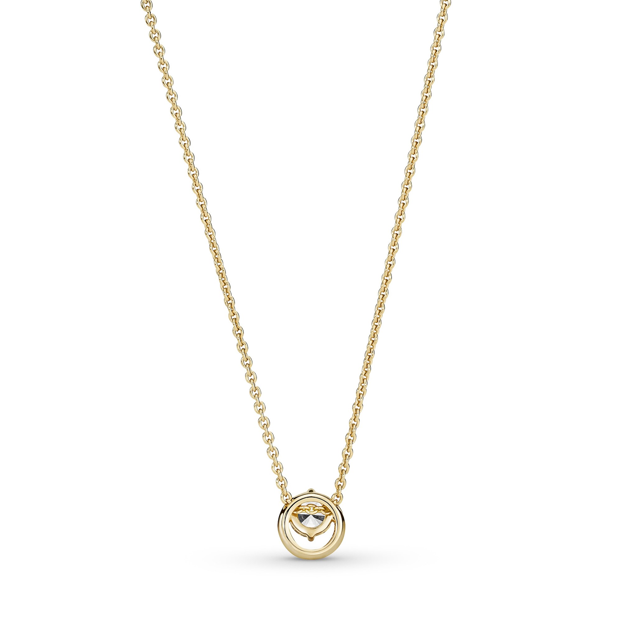 Pandora Funkelnder Runder Strahlenkranz Collier-Halskette - Gelbgold-Vergoldung Zirkonia 45 cm Ansicht 2 – Ansicht 2