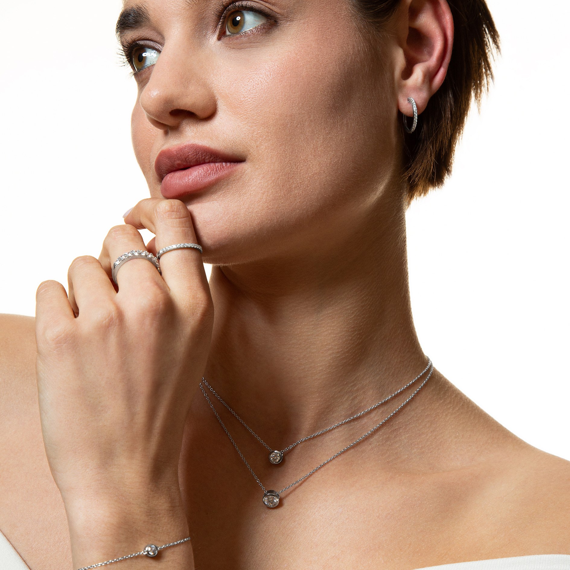 XENOX Sterling Silber Kette XS7281 - 40-45 cm - ZARGE SILBER - Ankerkette - Zarge – Ansicht 3