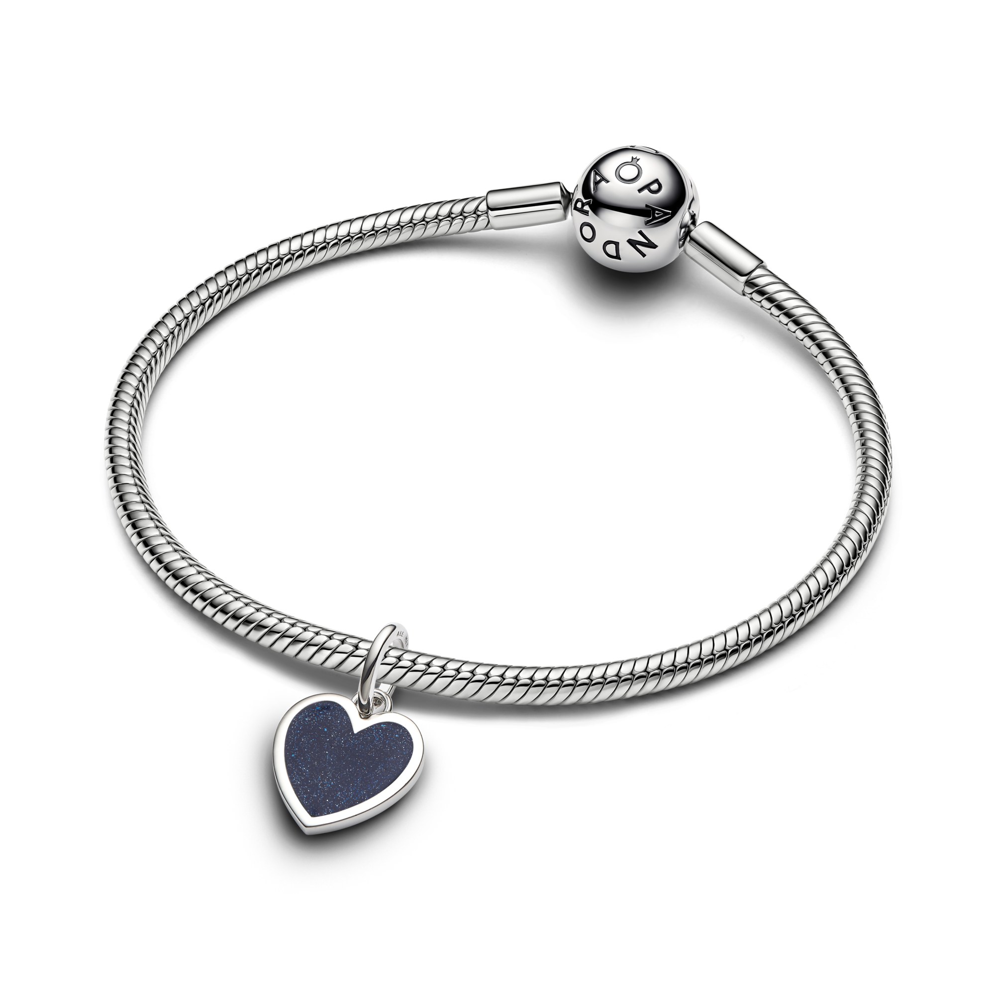 Pandora Moments - Hänge-Charm Herz - platiniert – Ansicht 3