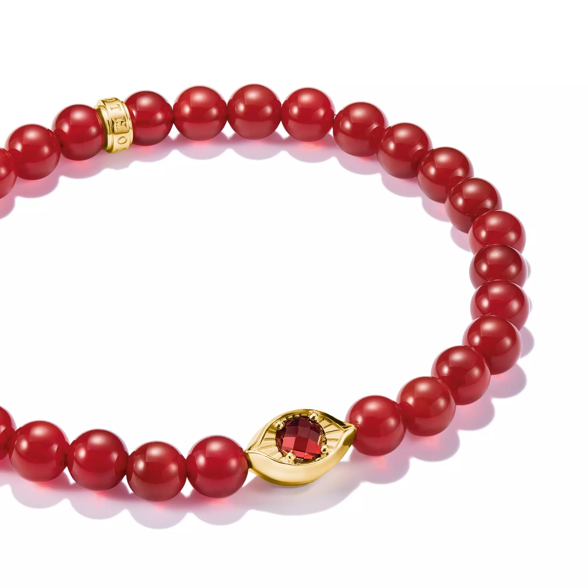 Thomas Sabo ELYNDRA Armband - 17 cm - Sterling Silber recy. mit 18K Vergoldung & Zirkonia - rot – Ansicht 3