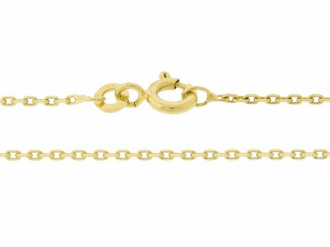 Ankerkette aus 333 Gold mit einer Länge von 40 cm und einer Gliedergröße von 1,3 x 1,3 mm, ausgestattet mit einem Federringverschluss vom Hersteller Juwelier Harnisch.