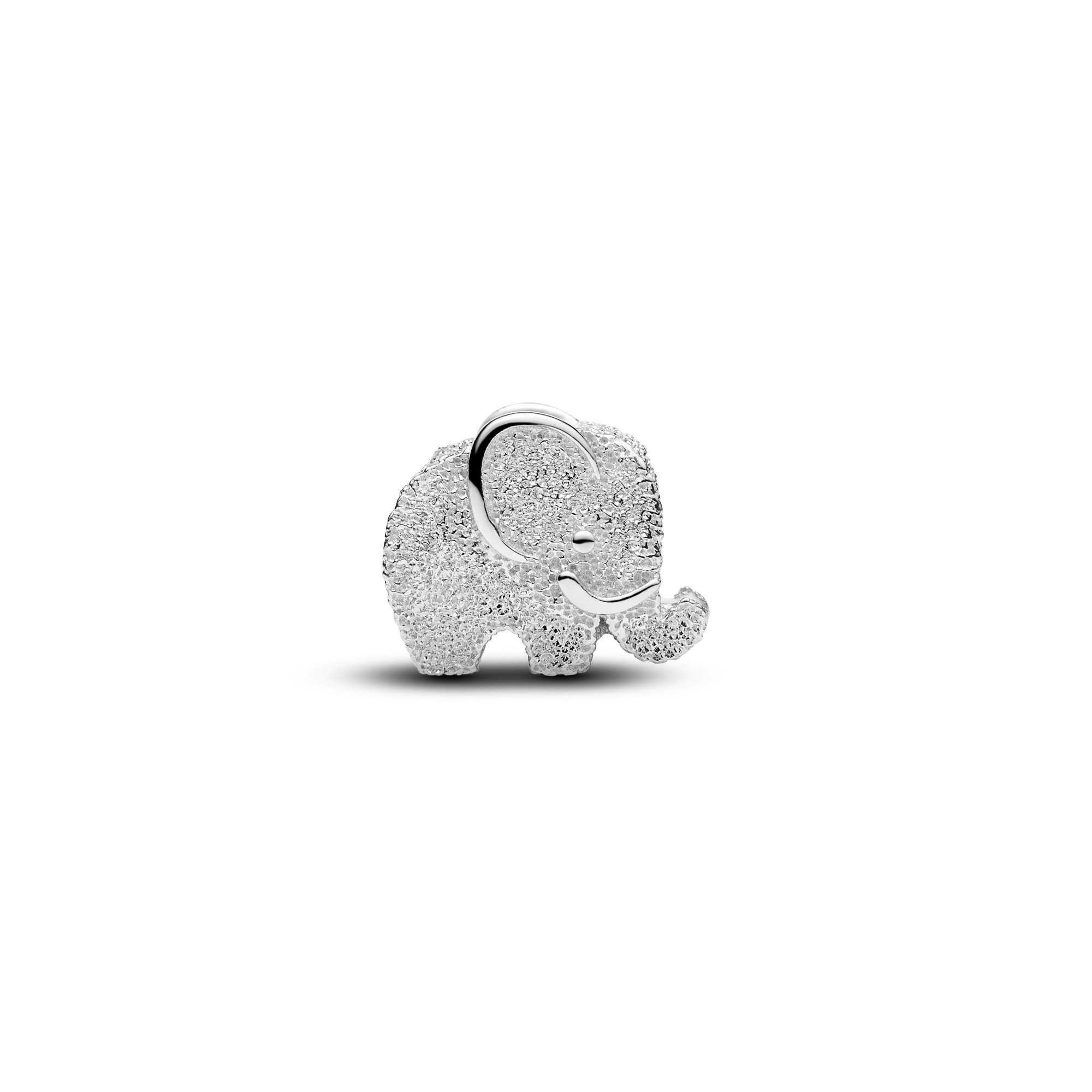Pandora Strukturierter Elefant Mini - Charm - Silber – Ansicht 2