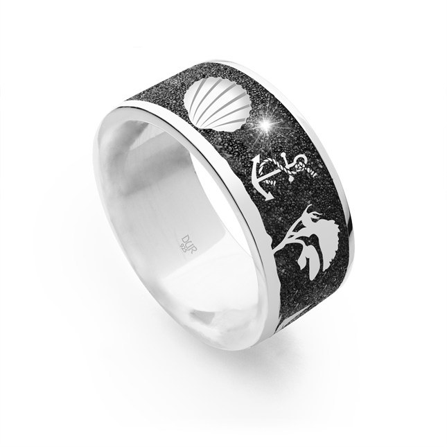 DUR Lavasand Ring Nachtring Ostsee - Sterling Silber – Ansicht 2