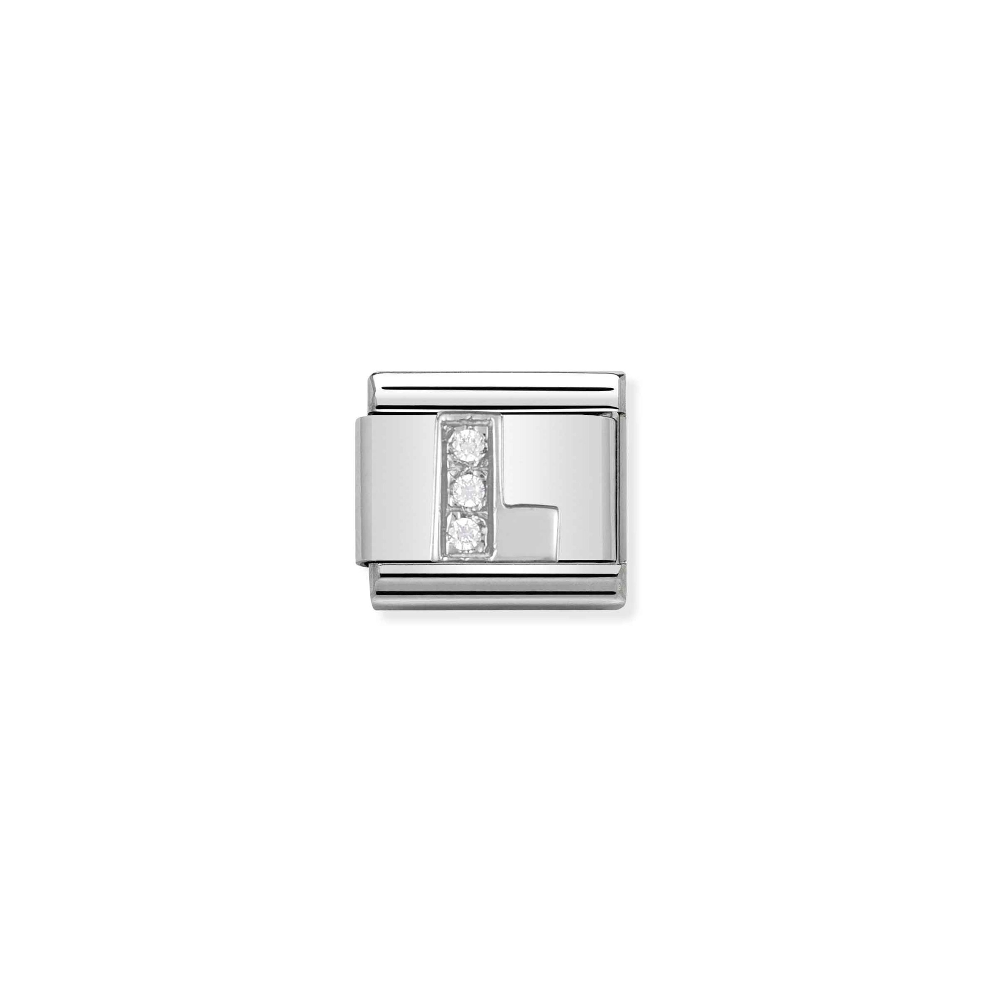 Nomination Composable Classic Charm Buchstabe L - Edelstahl, Sterling Silber, Zirkonia