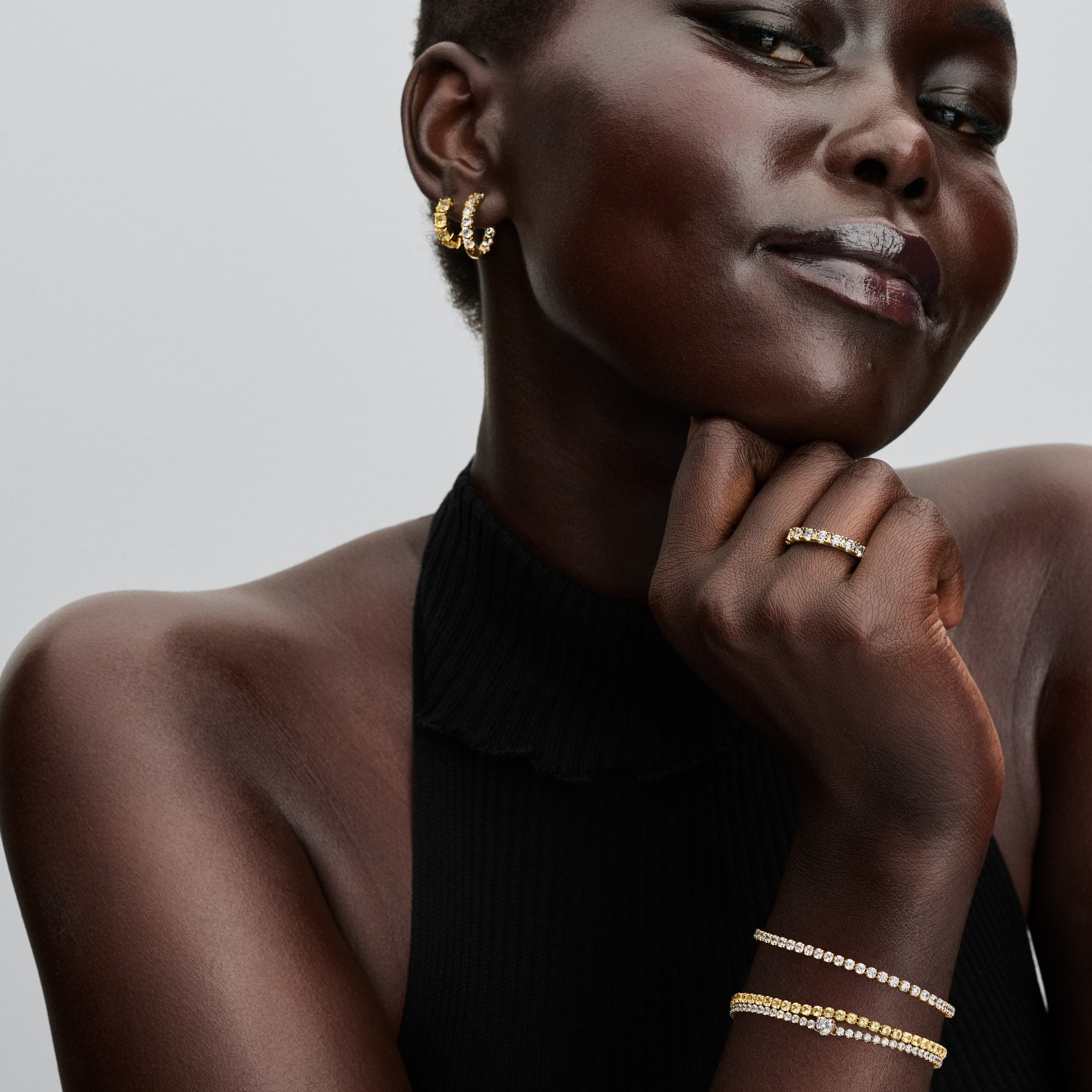 Pandora Creole gelber Zirkonia - Gelbgold Vergoldung – Ansicht 3