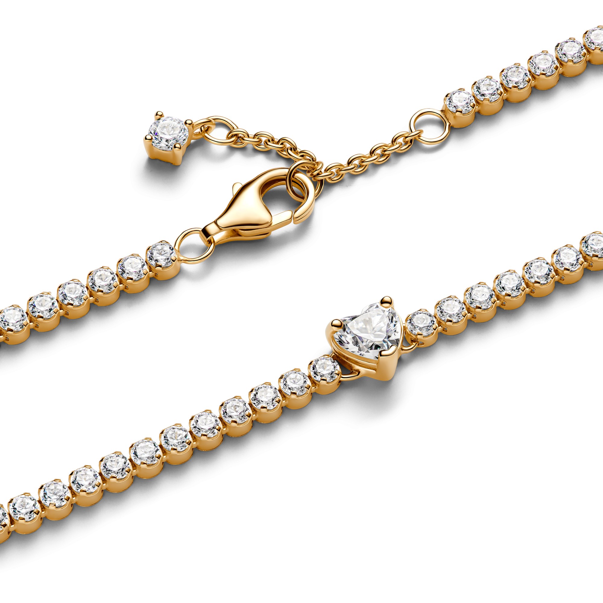 Pandora Herz Gelbgold verg. Armband & Zirkonia – Ansicht 3