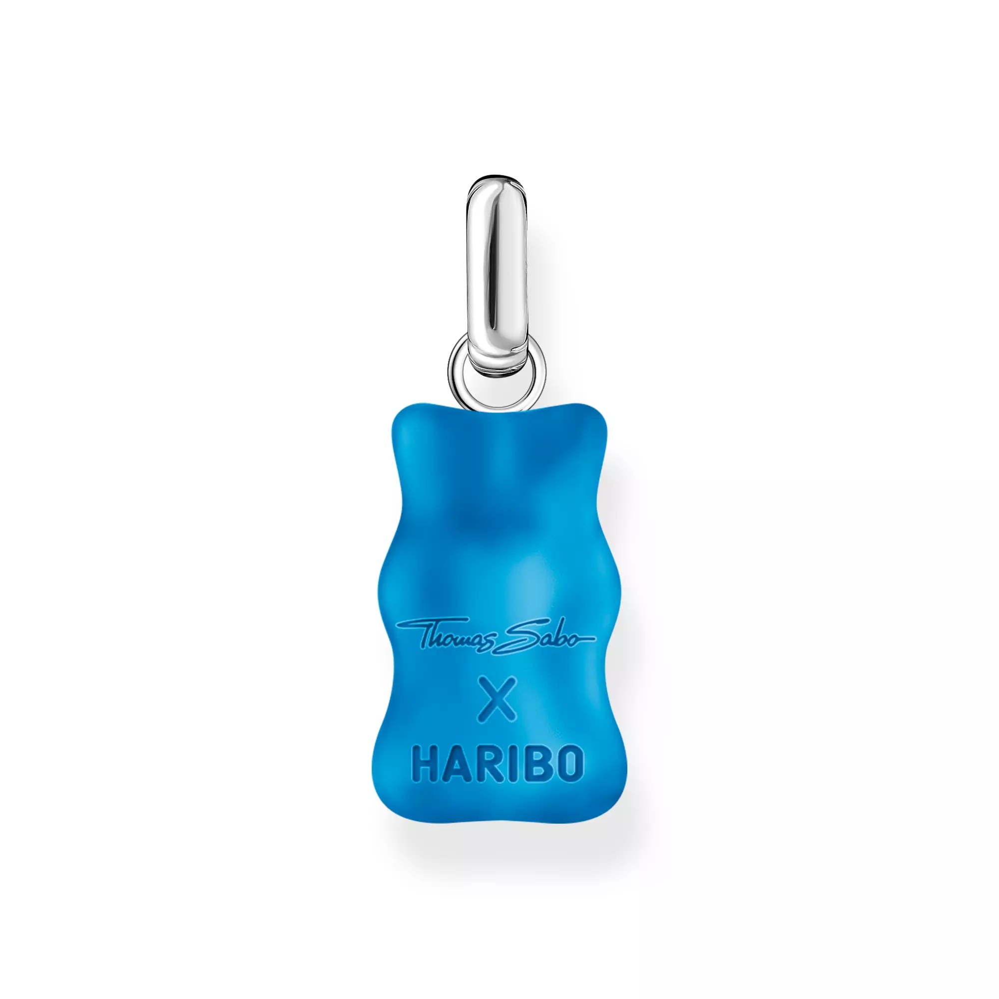 Thomas Sabo Anhänger - HARIBO - Großer Goldbär - Gummibärchen - Blau- Silber & Glas & Zirkonia - Blau – Ansicht 2
