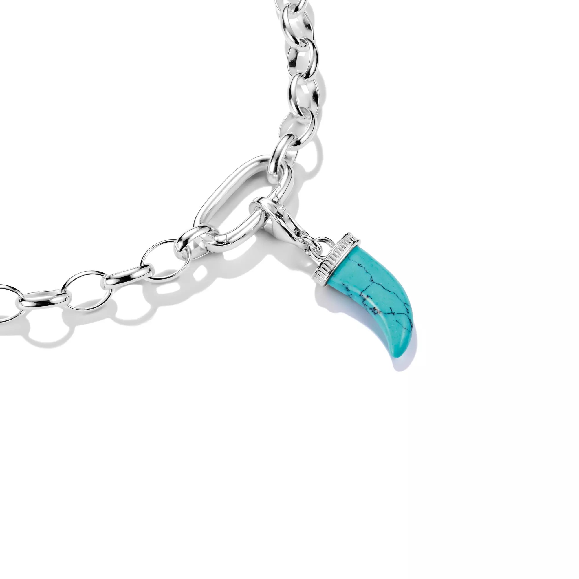 Thomas Sabo Connect - Good Luck Rodeo Zahn-Charm imitierter Türkis - Silber & imit. Türkis - Türkis - Charm mit Öse – Ansicht 2