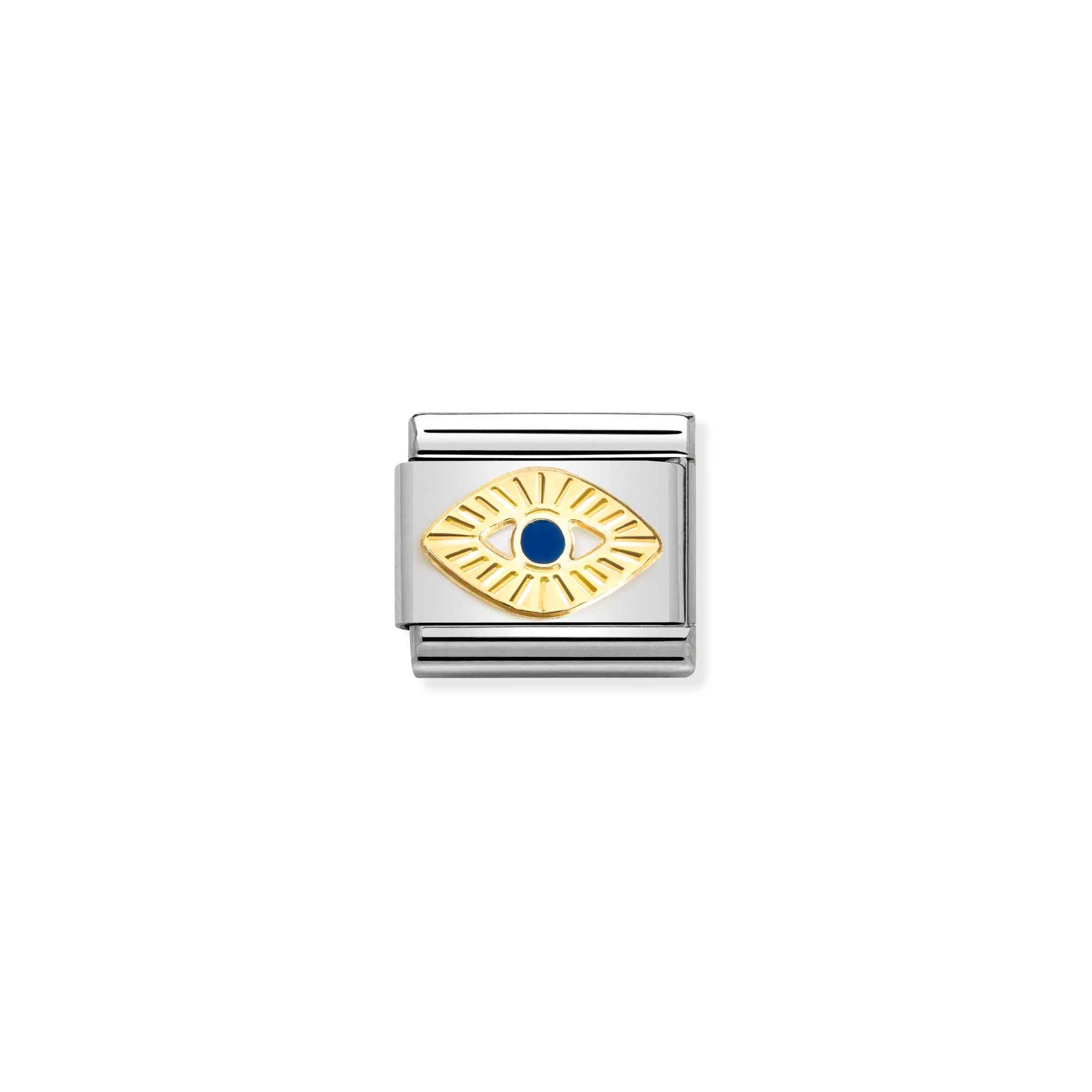 Nomination Composable Classic Charm Gottesauge diamantiert - Edelstahl, Gold 750 Gelbgold, Emaille