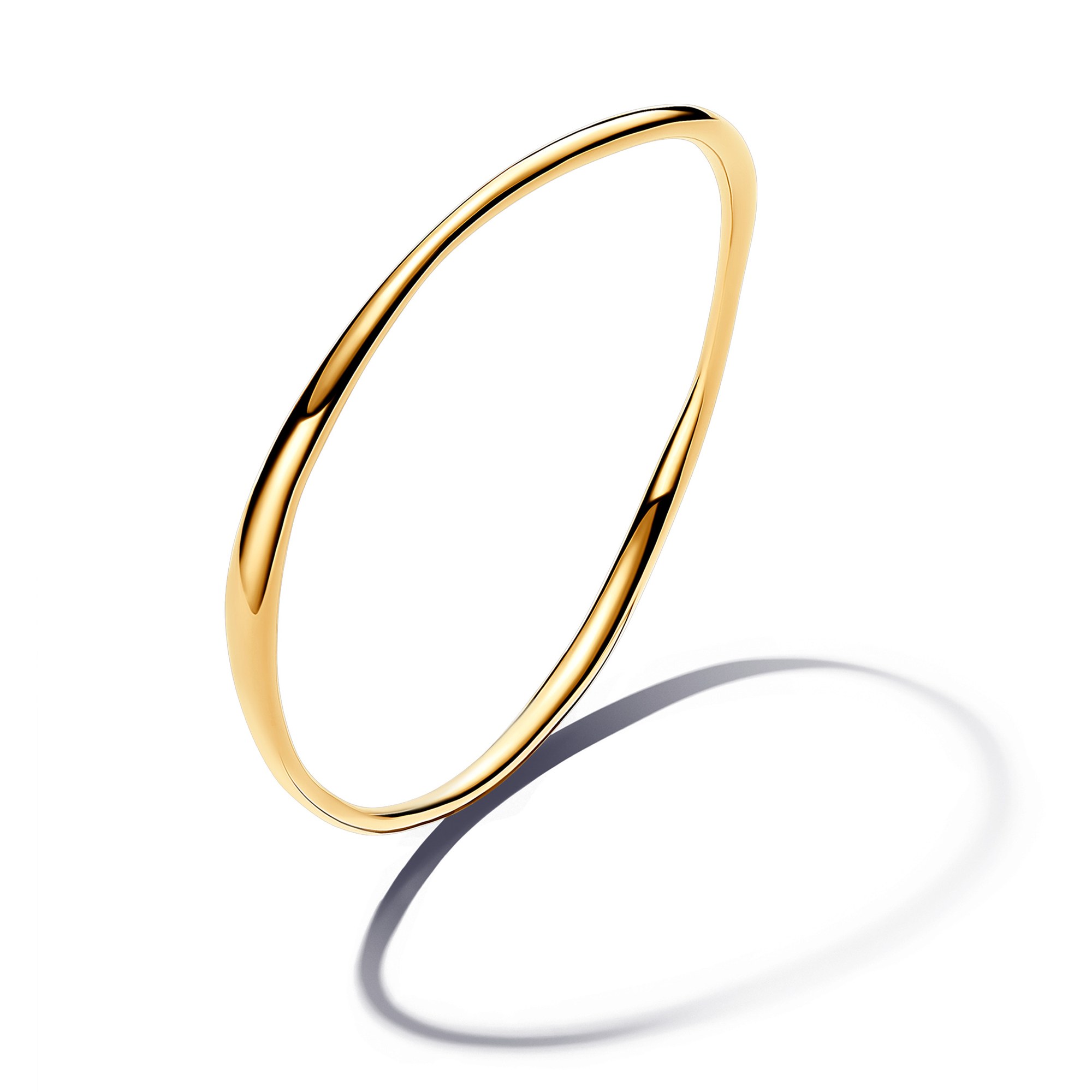 Pandora ESSENCE organisch geformter Armreifen - Gelbgold verg. - 17 cm