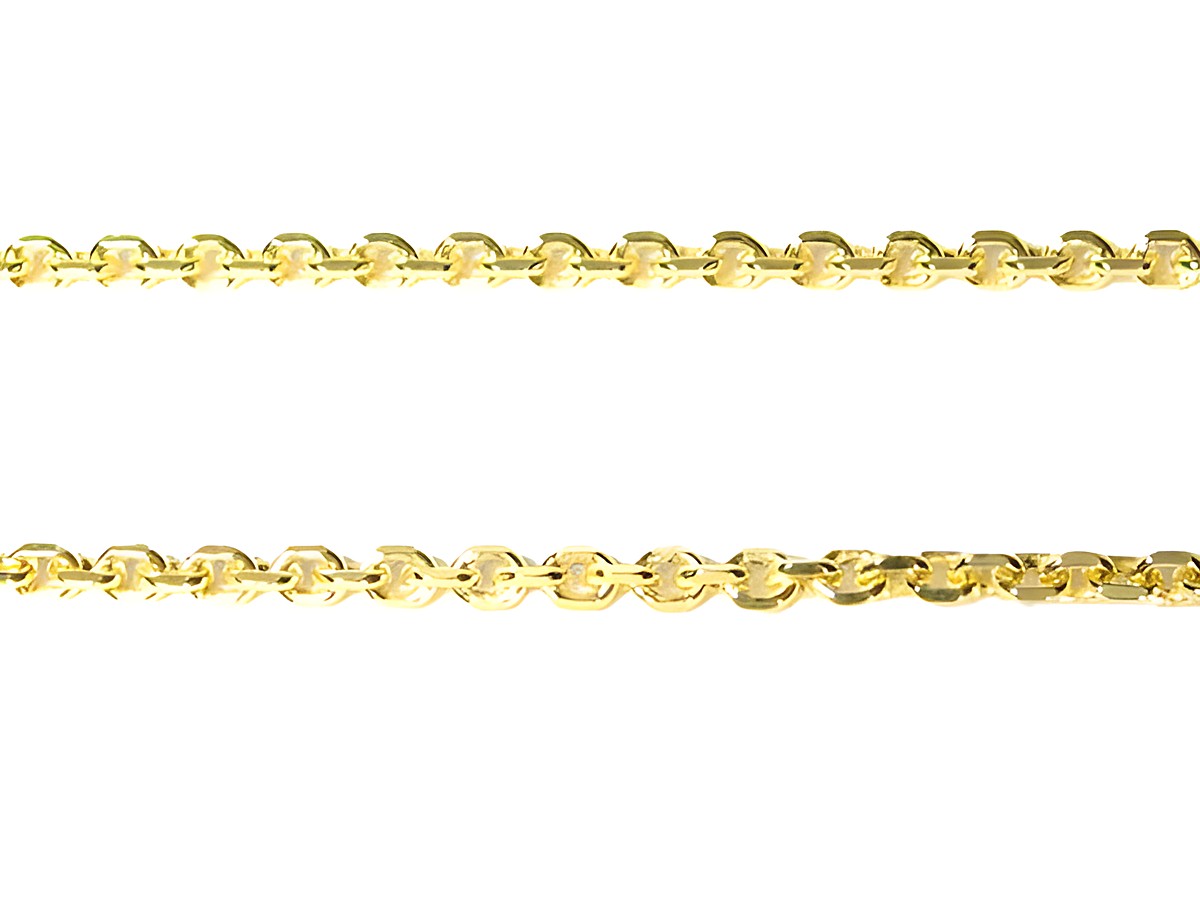 Doublé Kette in hochwertiger Vergoldung mit einer Länge von 60,5 cm, Hersteller Juwelier Harnisch, Ketten, elegant und stilvoll für jeden Anlass.