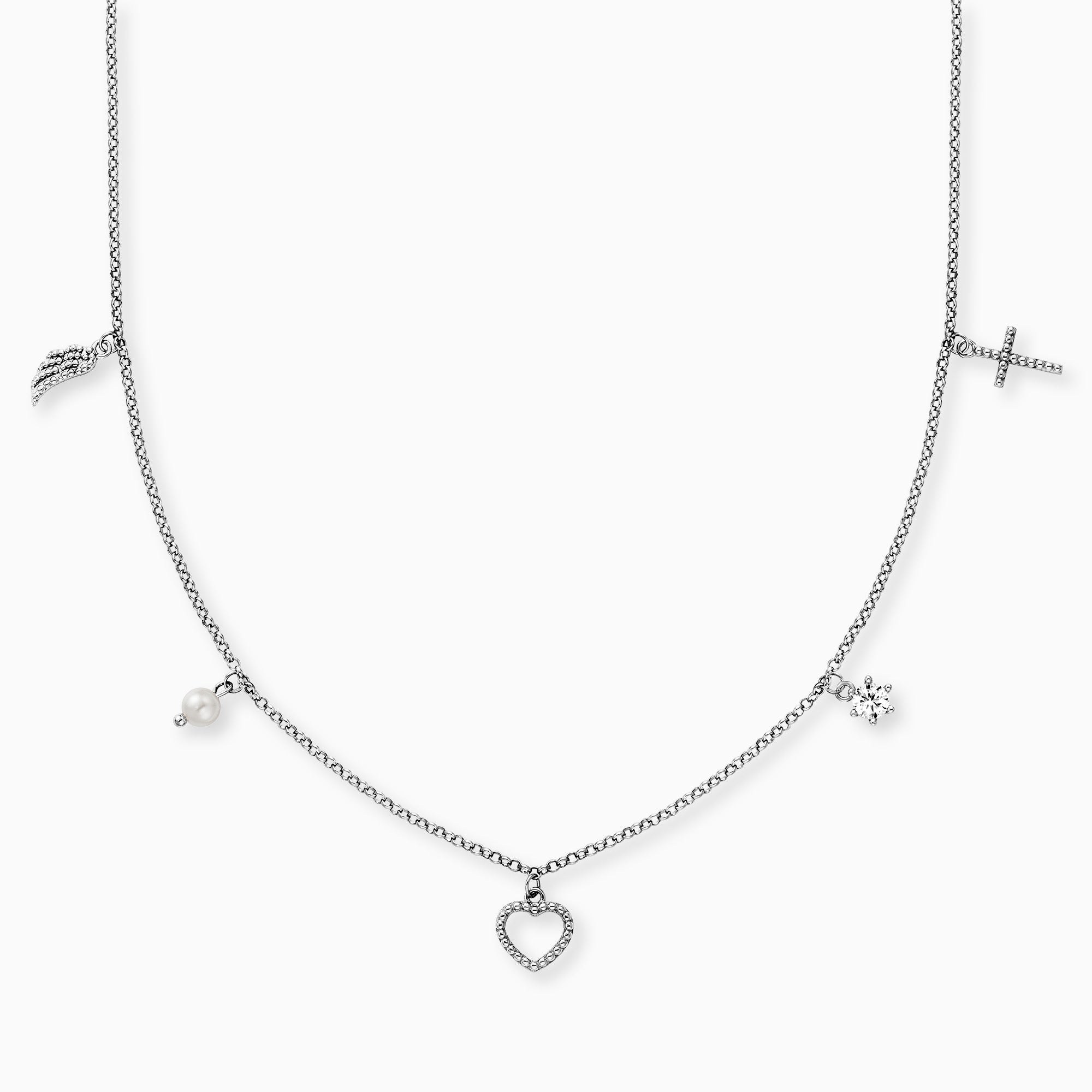 Engelsrufer Kette Glaube, Liebe und Hoffnung Silber mit Zirkonia - 42 + 4 + 4 cm – Ansicht 3