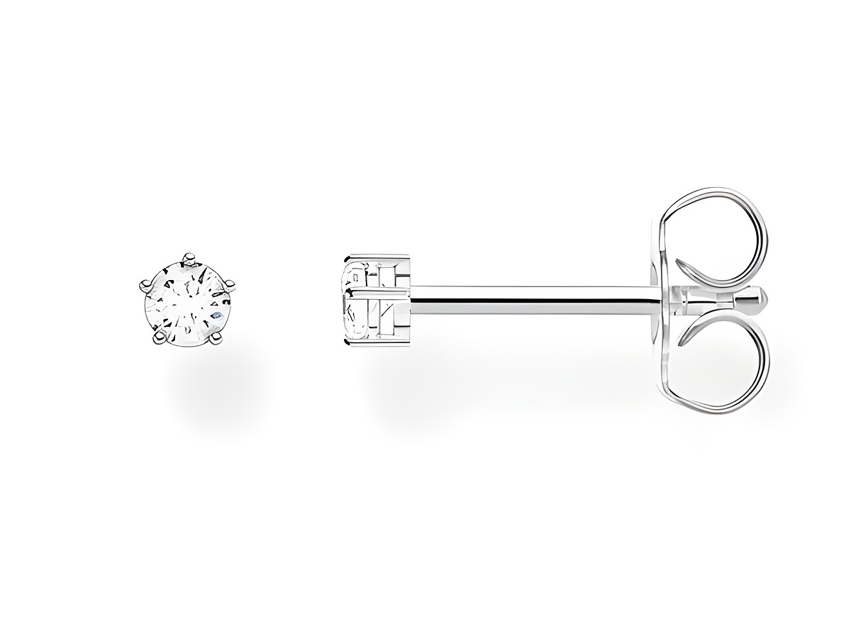 Ohrstecker aus Silber mit klarem Zirkonia, elegant und zeitlos, Teil der Thomas Sabo Charming Collection, Modell H2147-051-14, ideal für jeden Anlass.