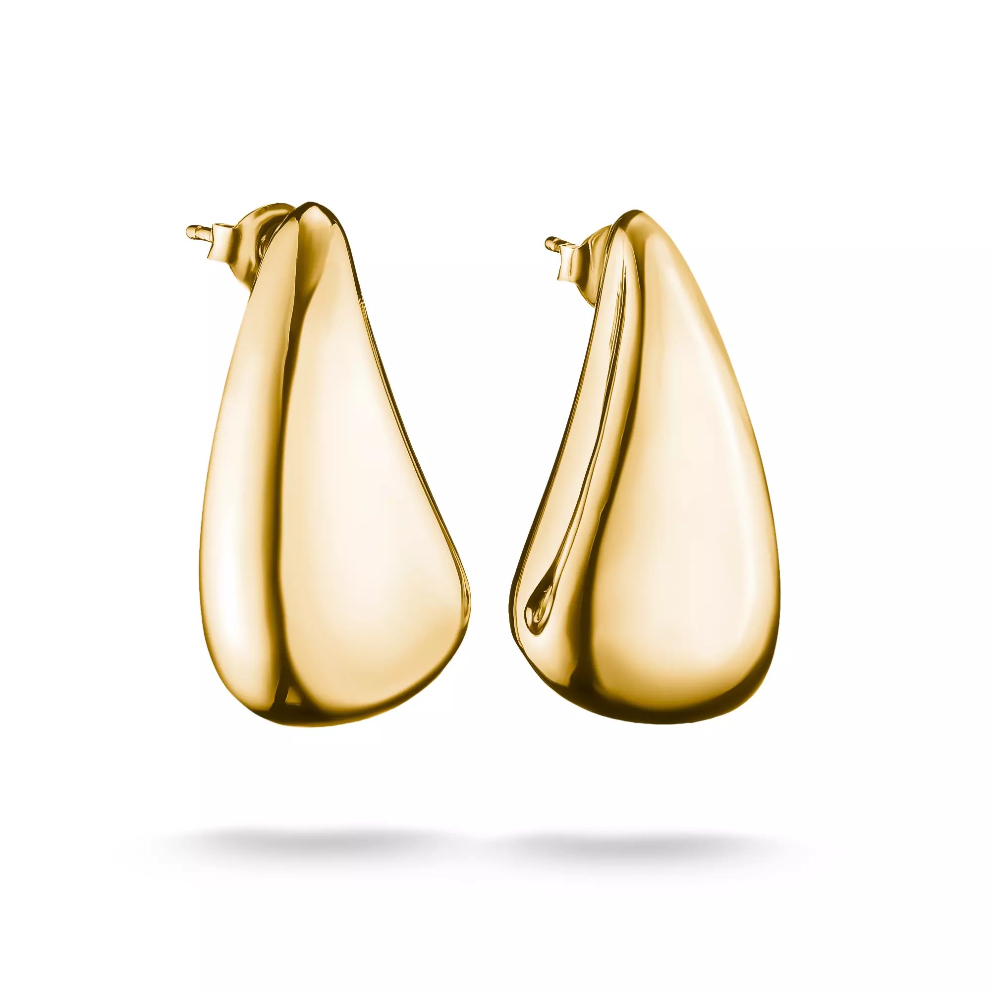 Thomas Sabo Ohrringe Chunky in Tropfenform – vergoldet – 32 mm hoch