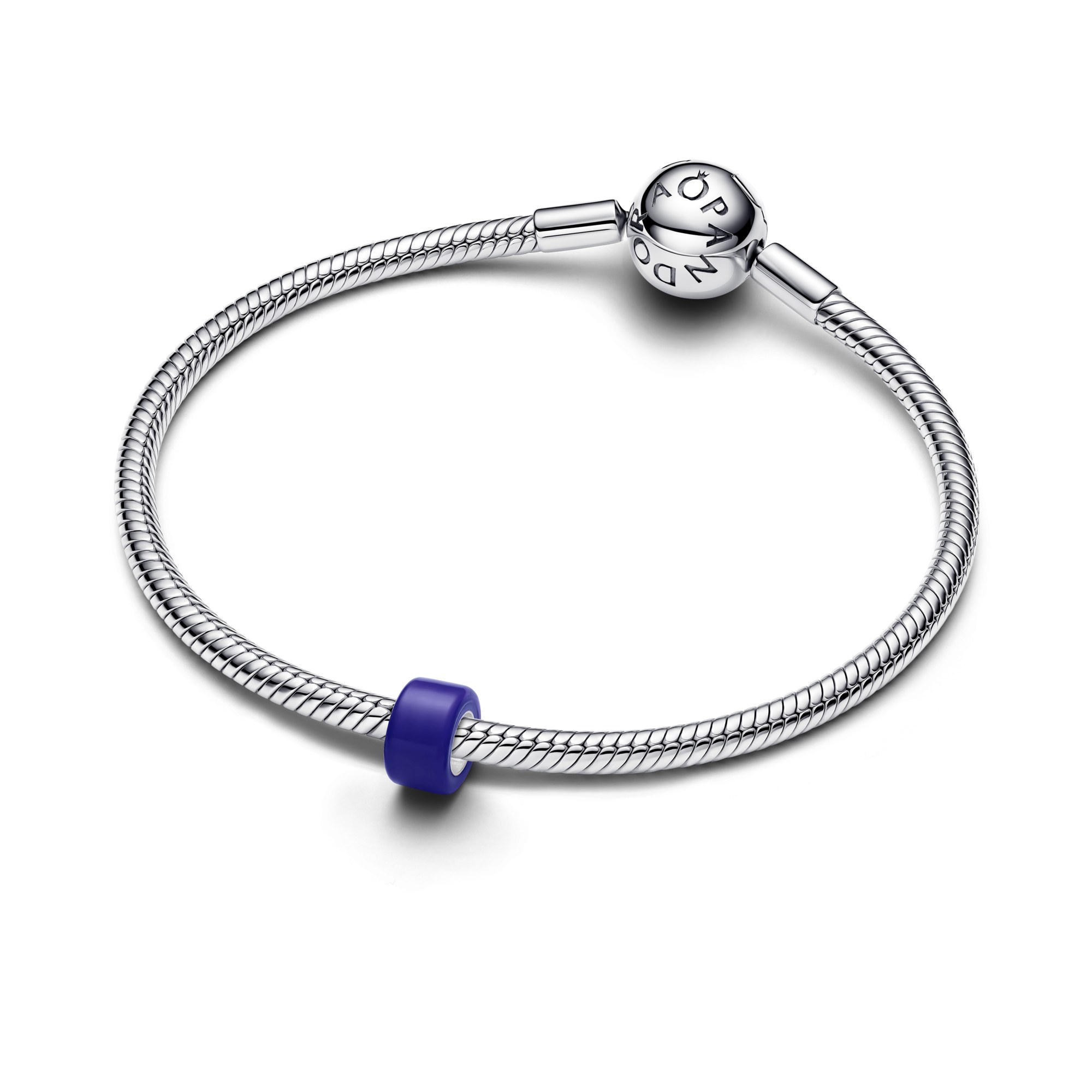 Pandora Blaues Murano-Glas Mini-Charm - Sterling Silber - Murano Glas Blau – Ansicht 3