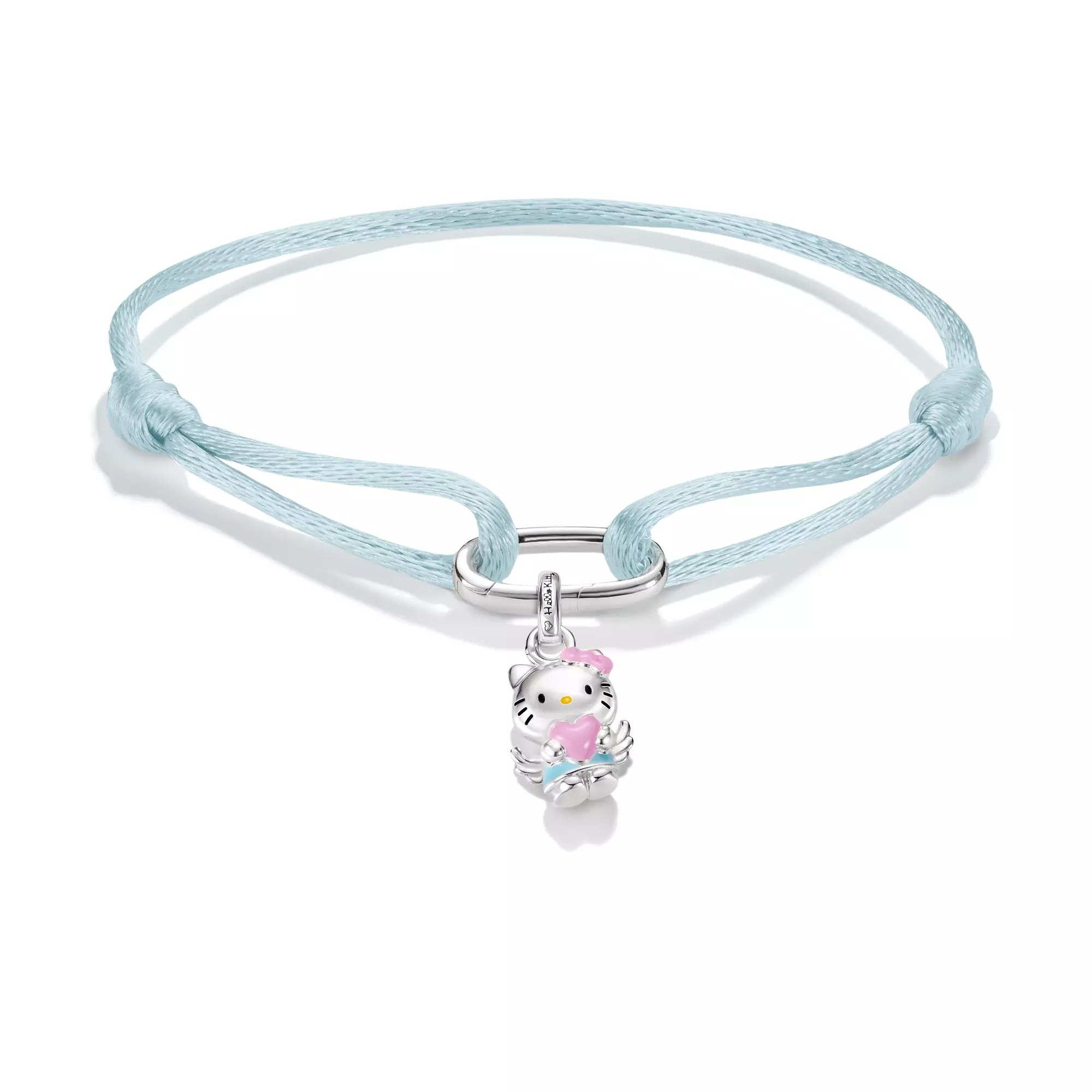 Thomas Sabo Hello Kitty Armband - 24 cm - versilbert & Emaille & Textil - blau – Ansicht 3