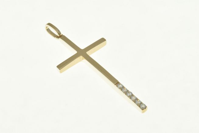 Kreuz Anhänger aus Sterling Silber in rosegold vergoldet mit Zirkonia, Hersteller Juwelier Harnisch, edel und funkelnd, perfektes Schmuckstück für besondere Anlässe.