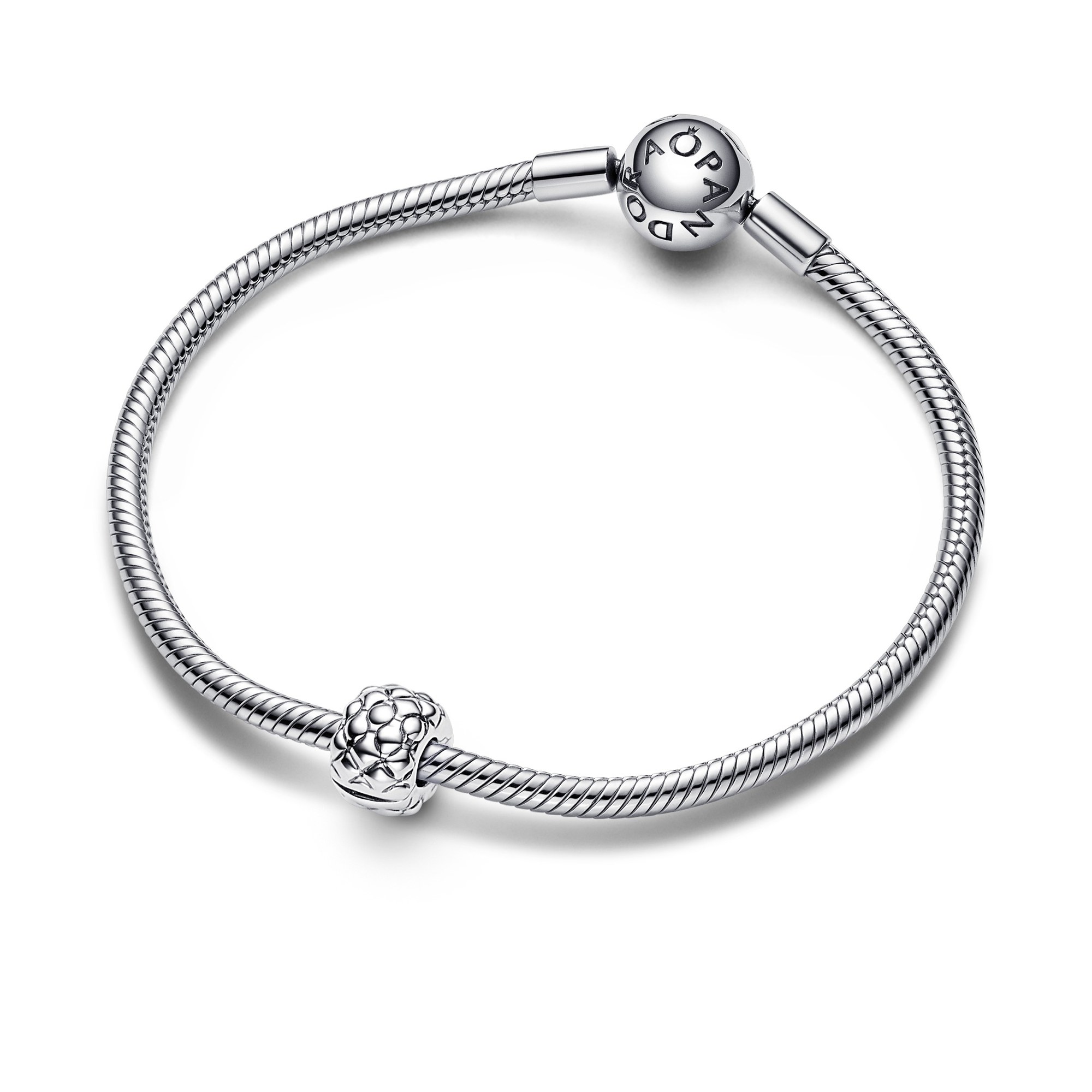 Pandora Clip-STOPPER Charm mit Nieten - Sterling Silber Ansicht 3 – Ansicht 3