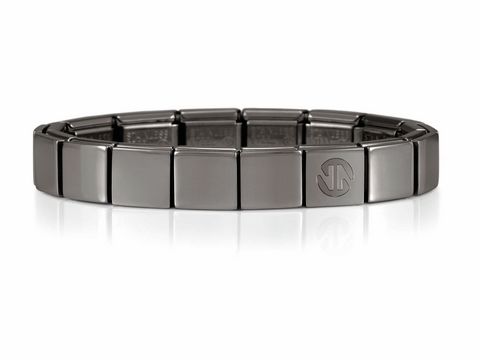 Edelstahlarmband von Nomination in oxidierter Optik, Modell CLASSIC BASE mit 20 bis 16 Elementen, zeitloses Design und hohe Qualität, ideal für Fashion-Enthusiasten.