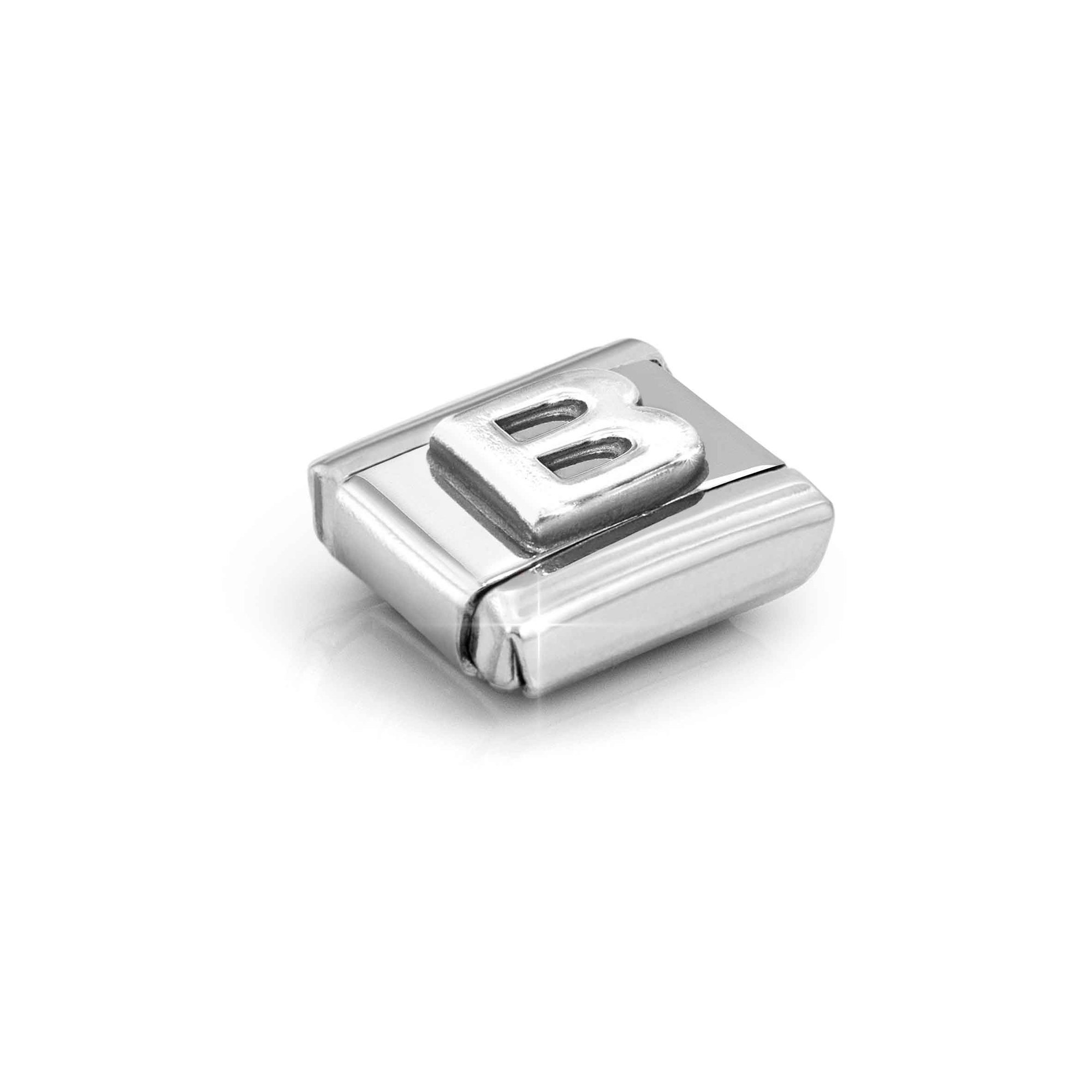 Nomination Composable Classic Charm Buchstabe B - Edelstahl, Sterling Silber oxidiert – Ansicht 4