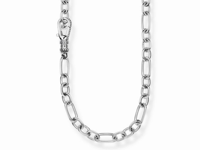 Thomas Sabo Kette KE2083-637-21-L70 aus Sterling Silber mit geschwungenem Design, 70 cm lang, ohne Anhänger, elegante Verbindung von Stil und Qualität.