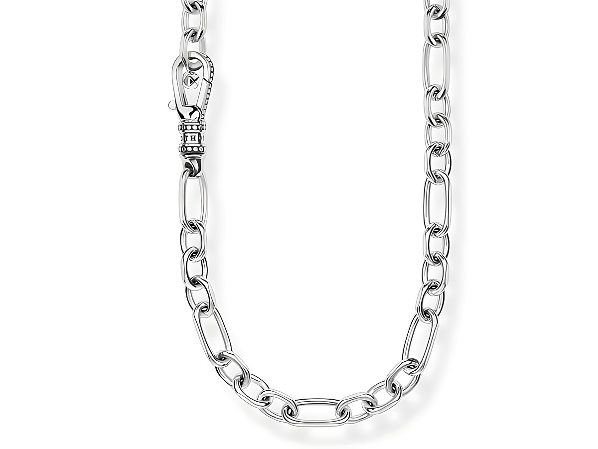 Thomas Sabo Kette KE2083-637-21-L70 aus Sterling Silber mit geschwungenem Design, 70 cm lang, ohne Anhänger, elegante Verbindung von Stil und Qualität.