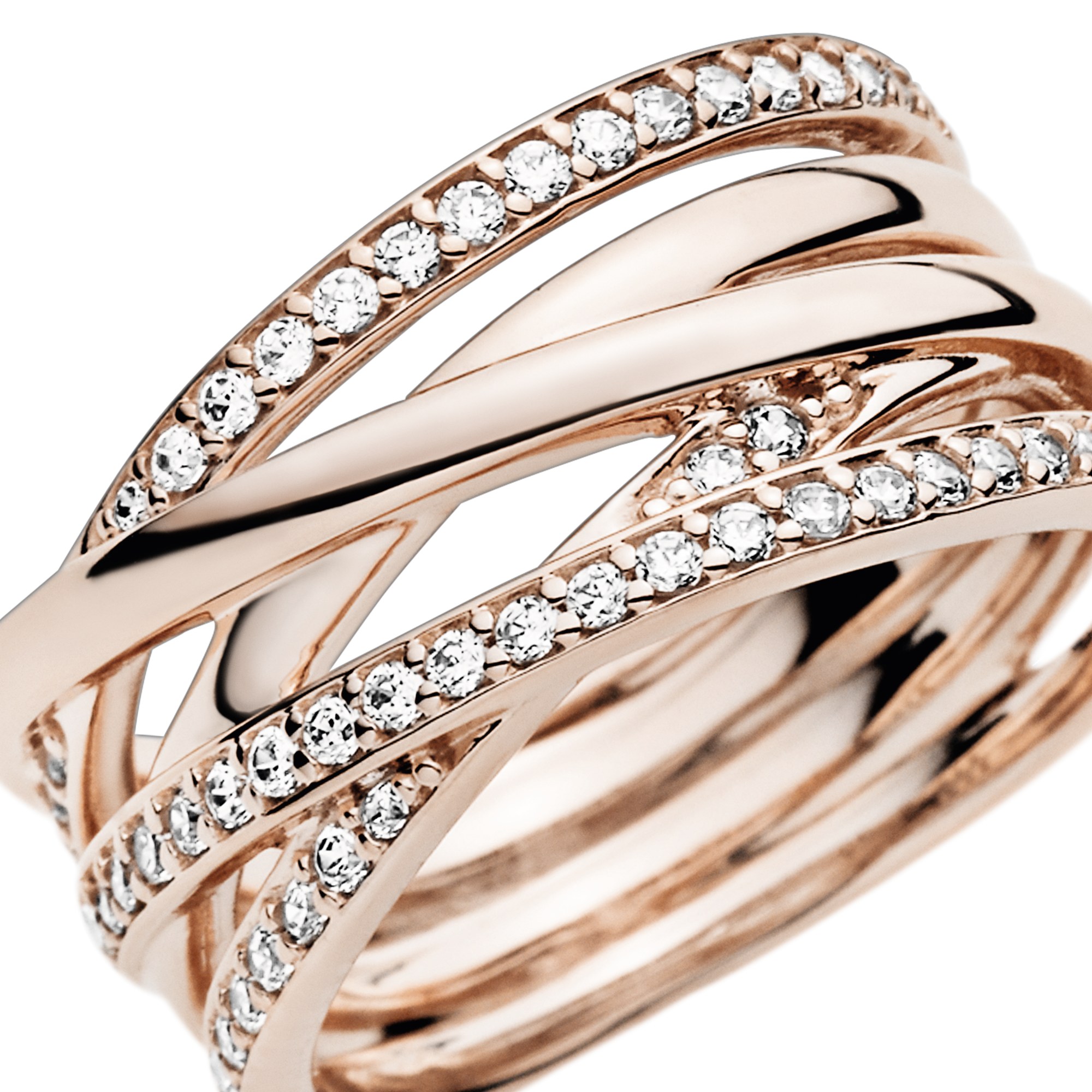 PANDORA Funkelnde Bänder - Ring - PANDORA Rose – Ansicht 3